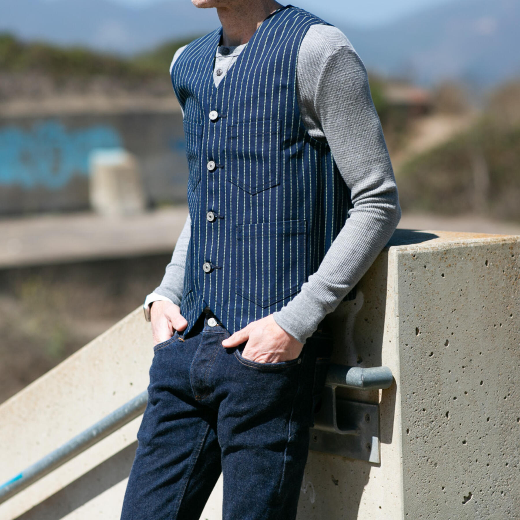 gustin #1 selvedge wabash vest