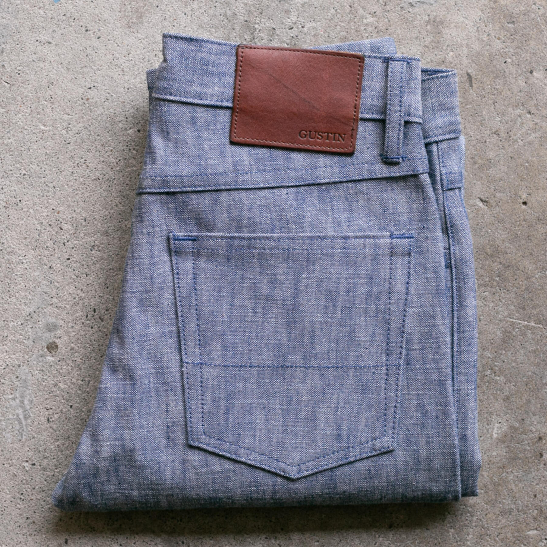 gustin #138 japan monster chambray 5 pocket