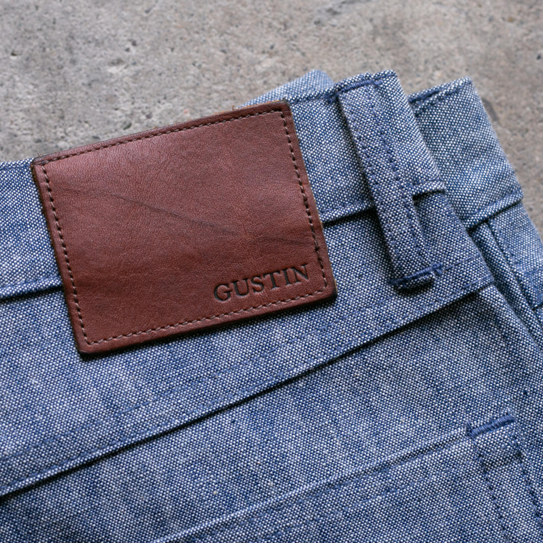 gustin #138 japan monster chambray 5 pocket