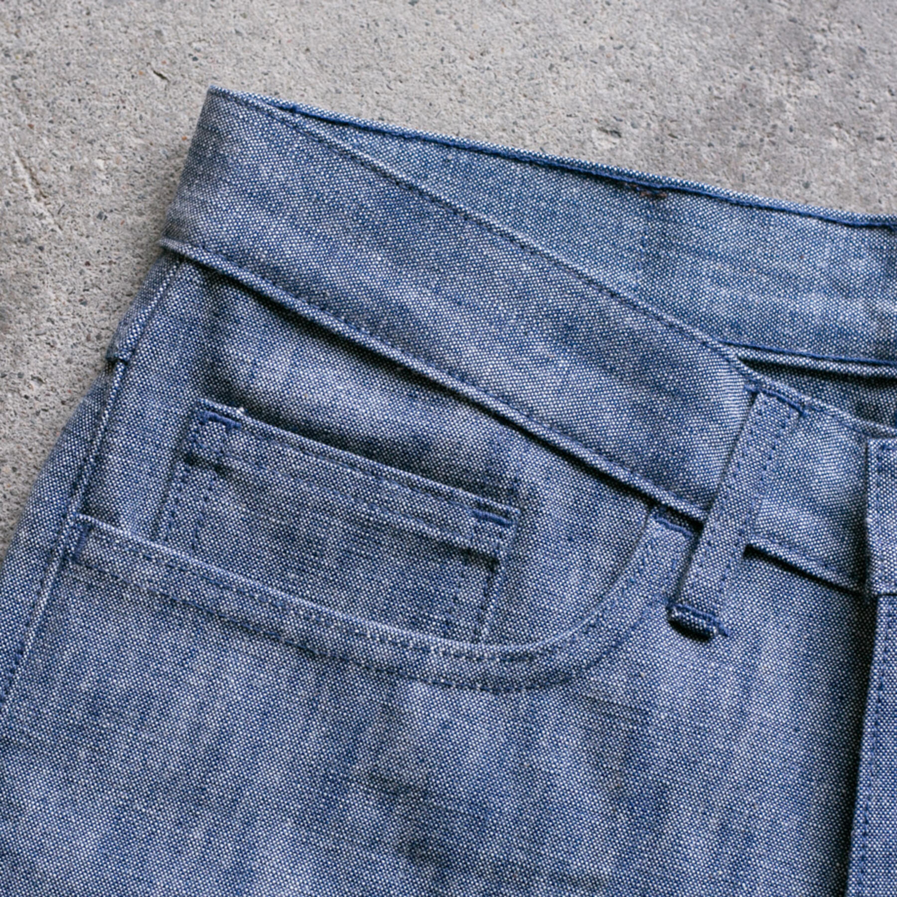gustin #138 japan monster chambray 5 pocket