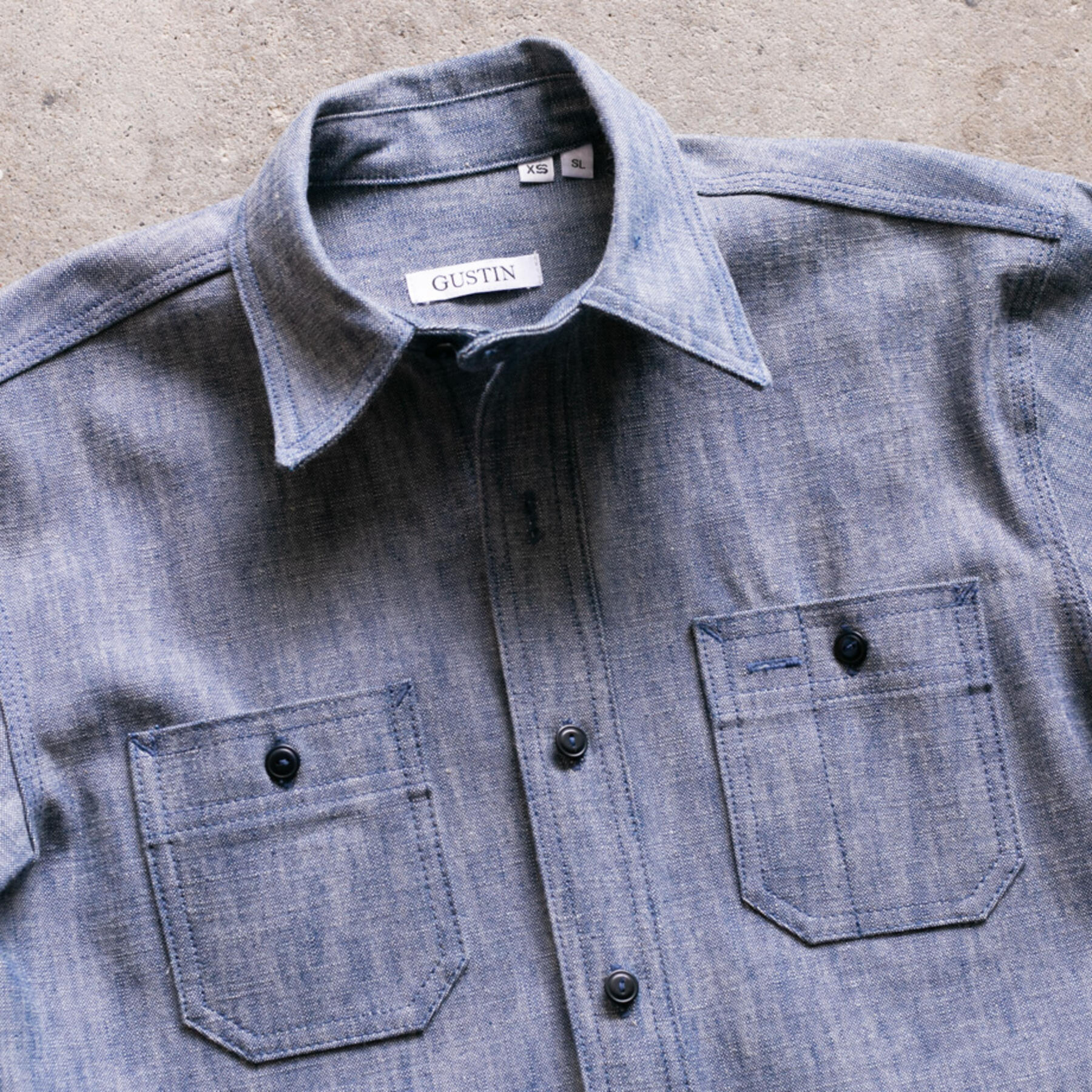 gustin #100 japan monster chambray workshirt