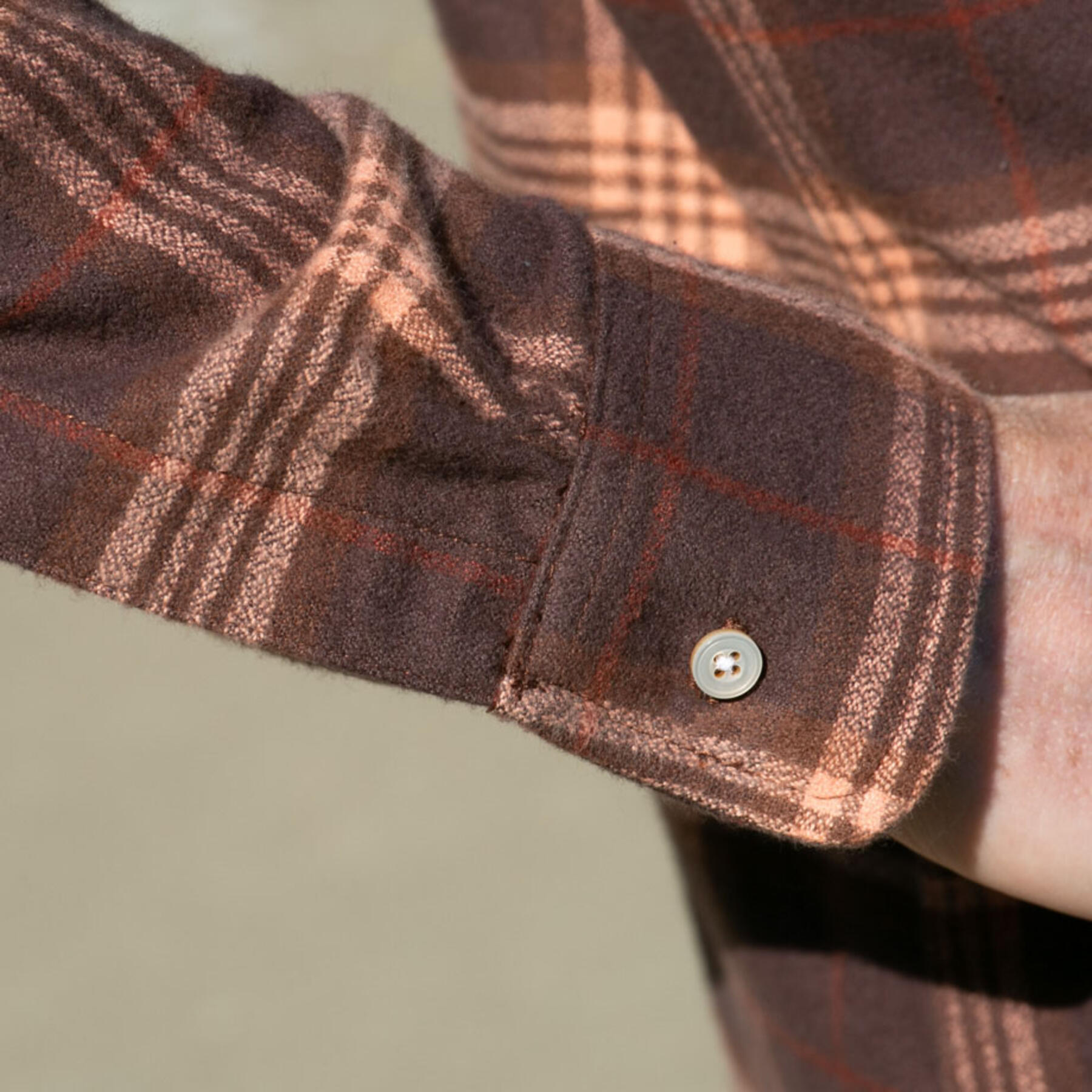 gustin #875 retro melange plaid flannel - coffee