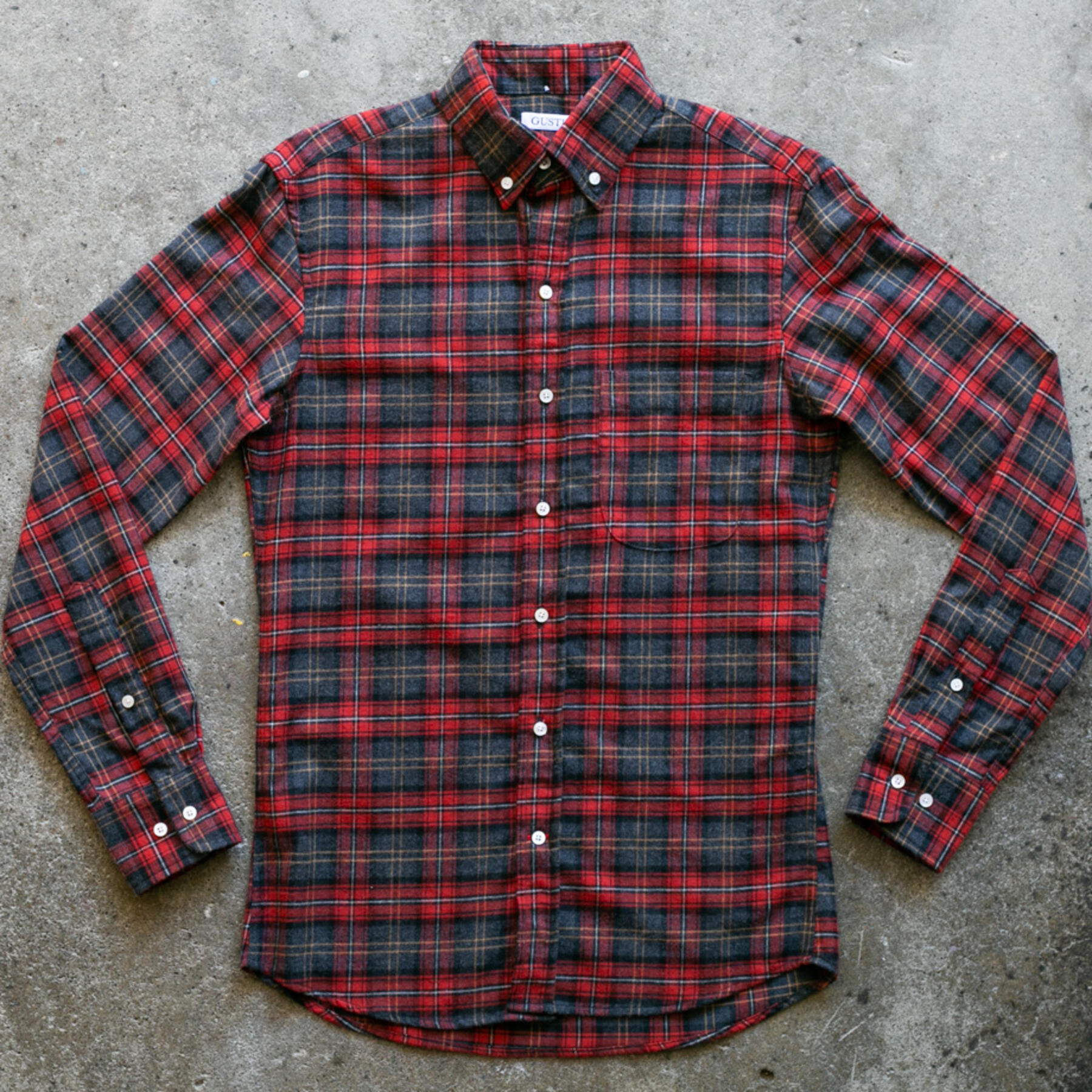 gustin #878 ultrasoft retro flannel - charcoal ember
