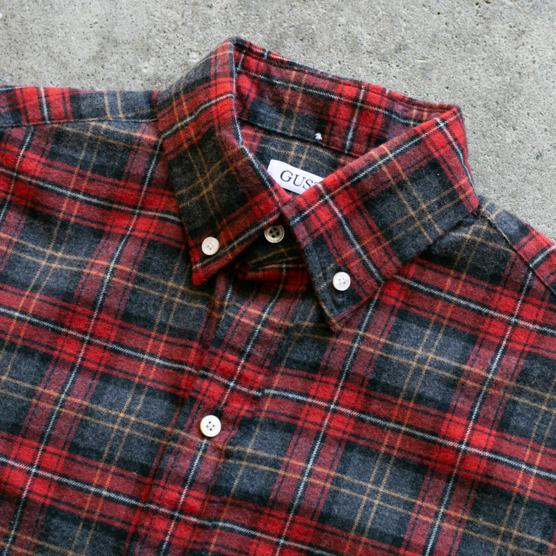 gustin #878 ultrasoft retro flannel - charcoal ember