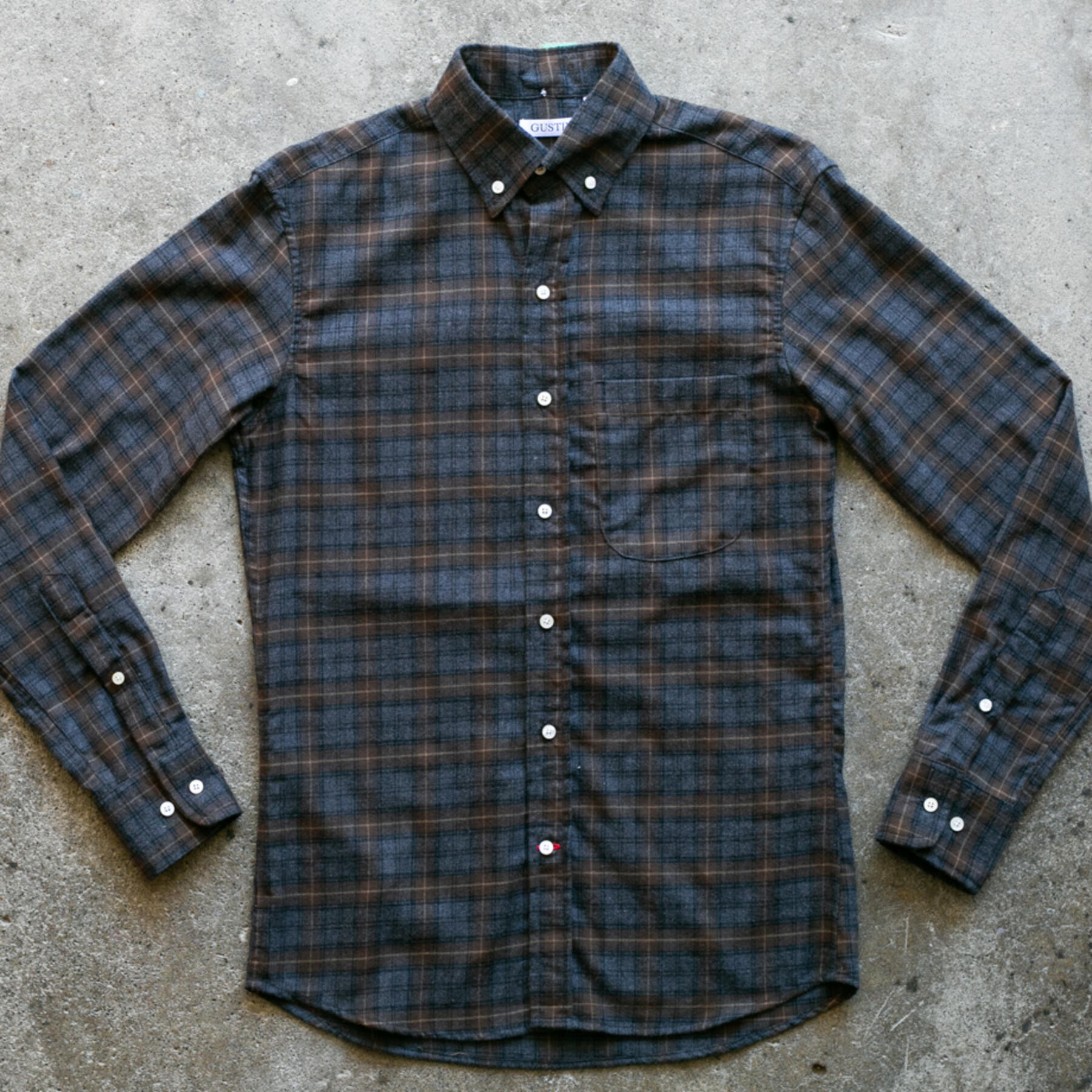 gustin #879 ultrasoft retro flannel - ash wood