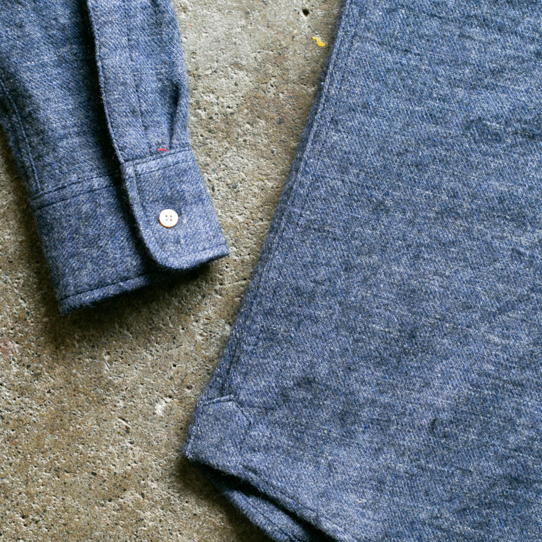 gustin #881 wool linen twill - postal blue