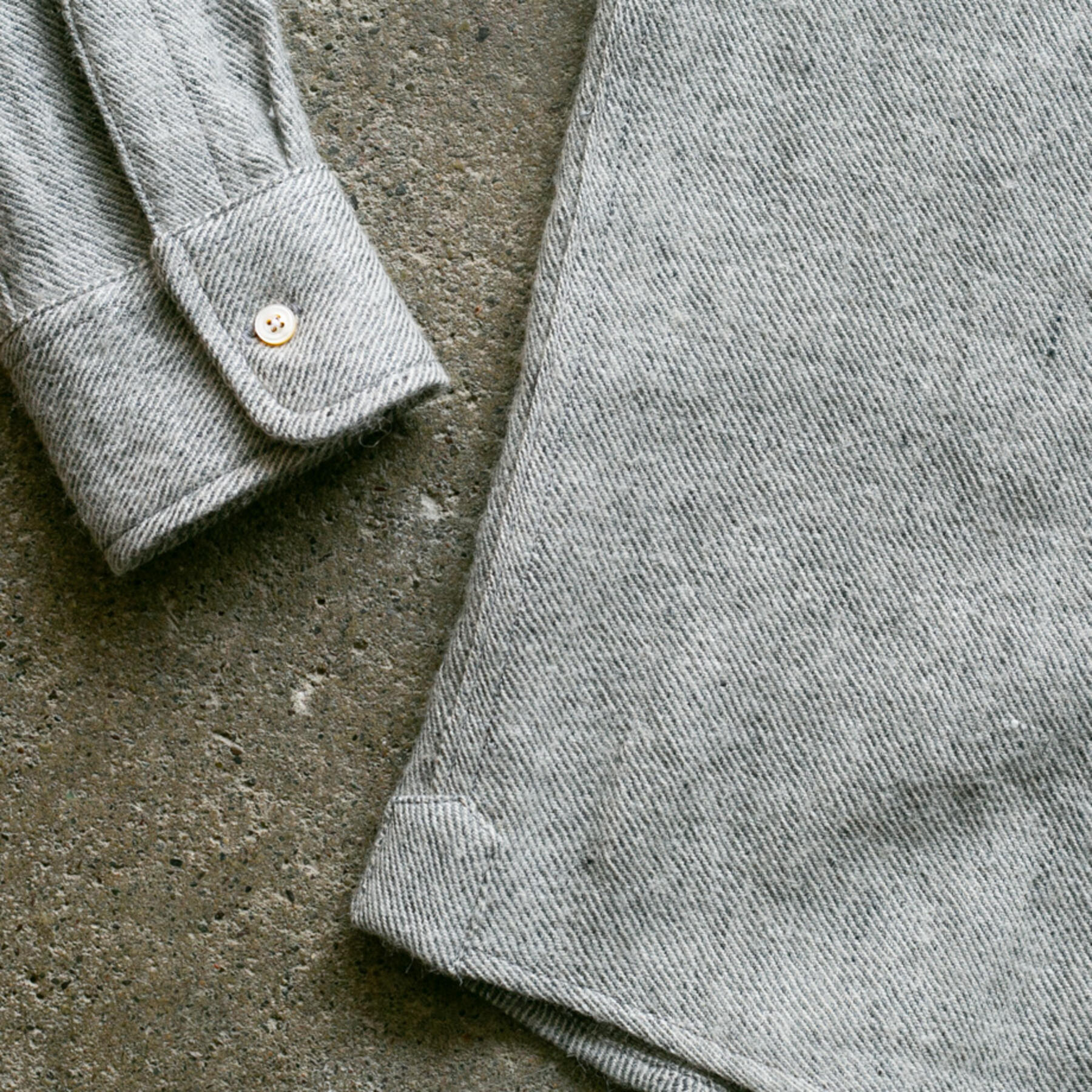 gustin #882 wool linen twill - heather grey