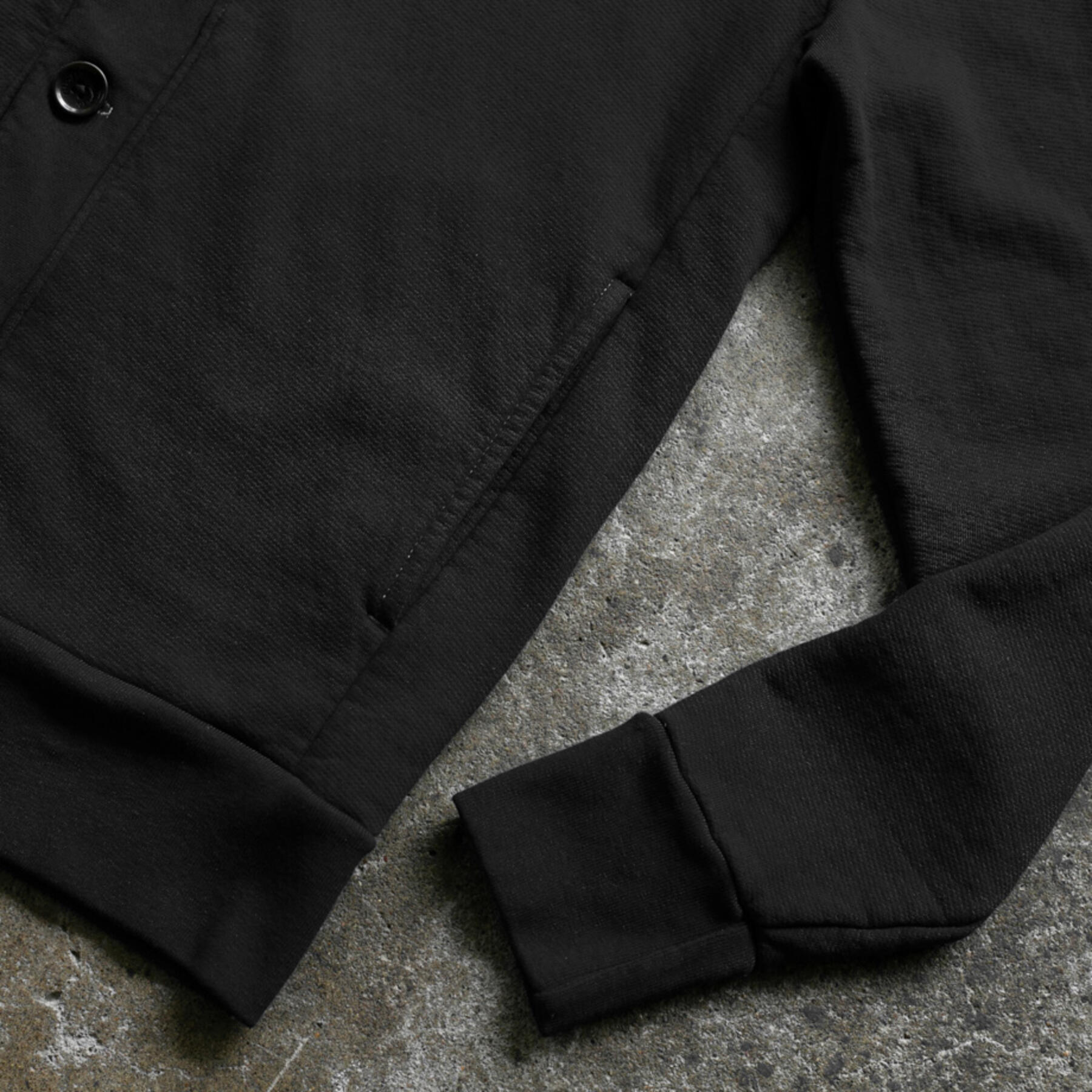 gustin french terry cardigan - black