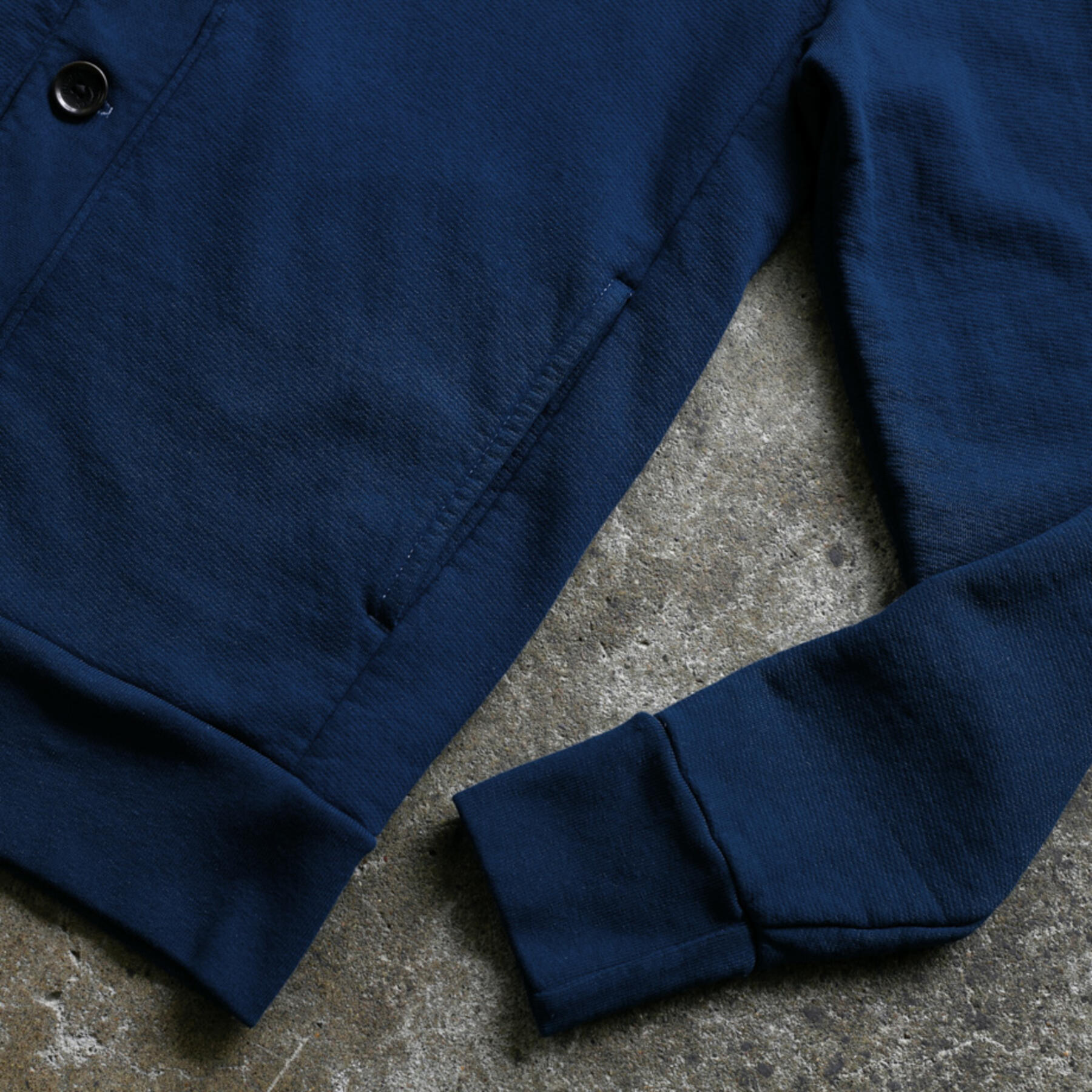 gustin french terry cardigan - navy