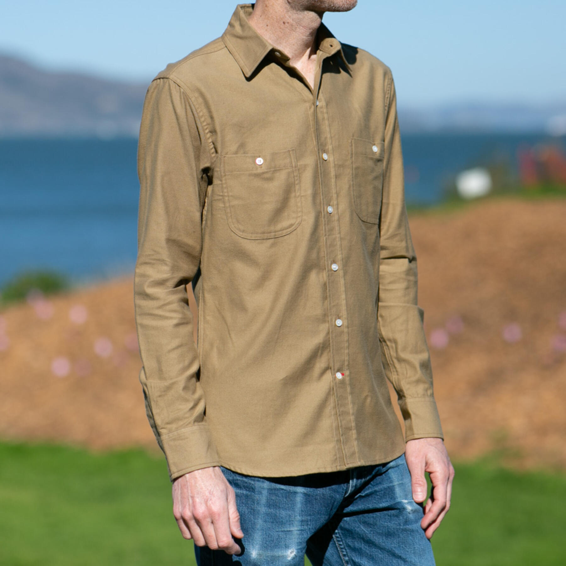 gustin #886 military moleskin - khaki