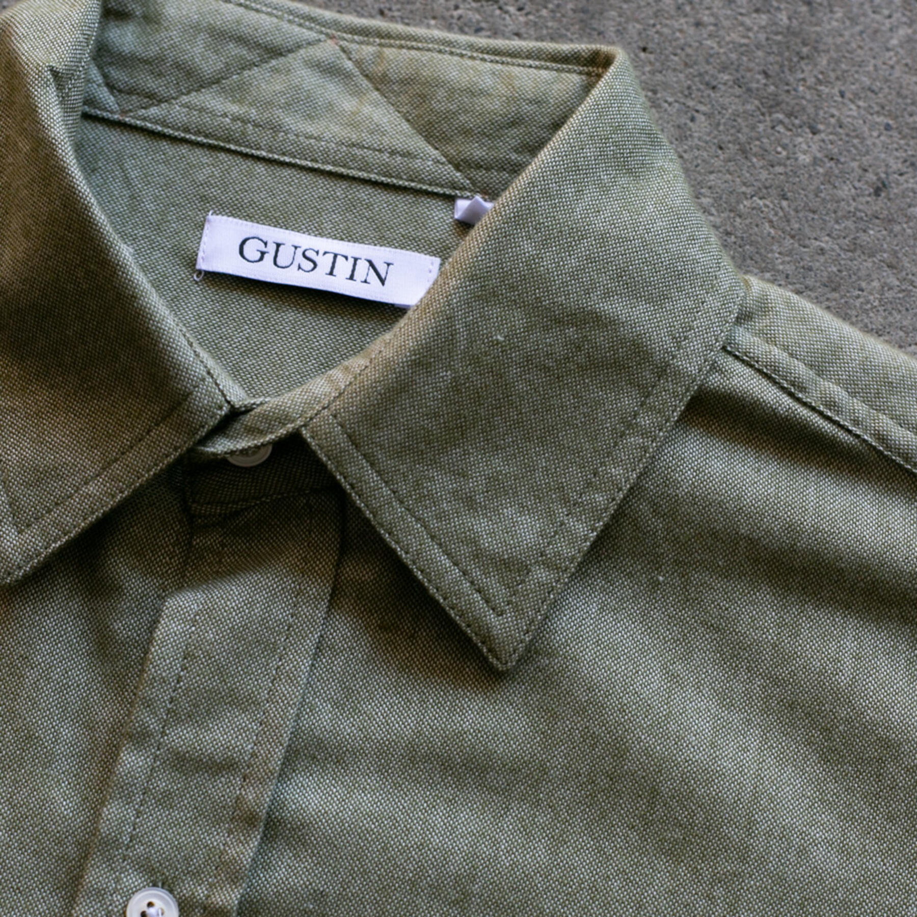gustin #808 flannel chambray - olive