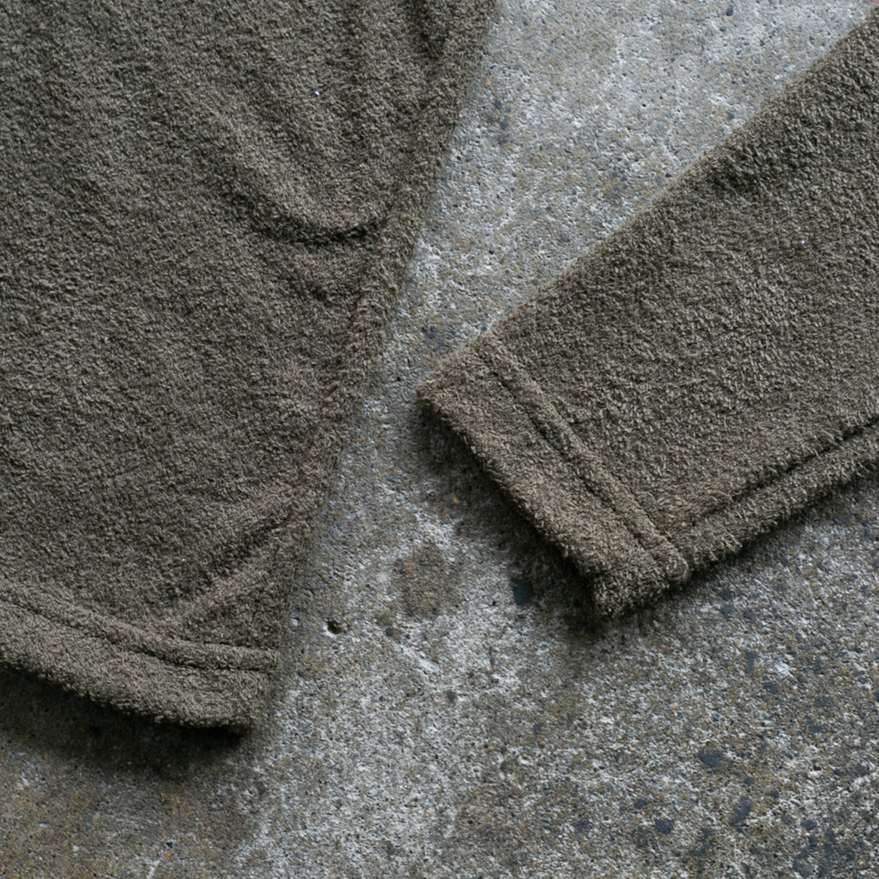 gustin japan terry cloth crewneck - olive