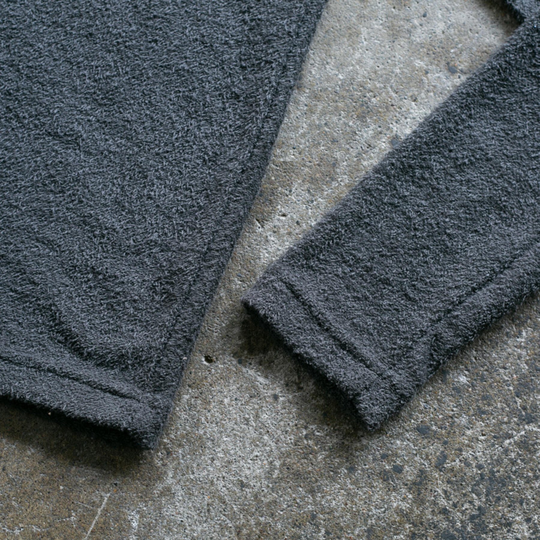 gustin japan terry cloth crewneck - titanium