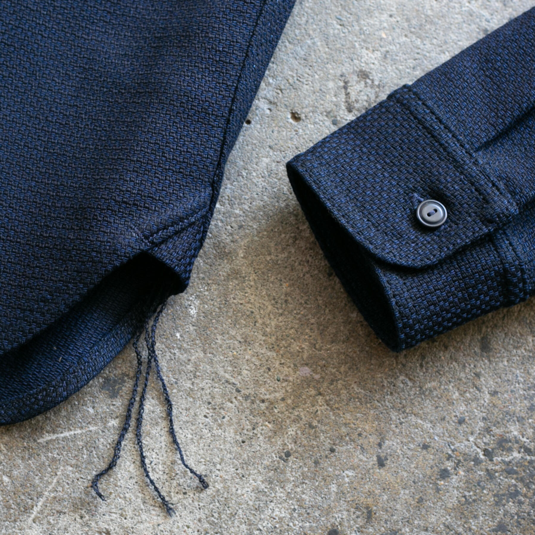 gustin #102 japan indigo basket weave workshirt