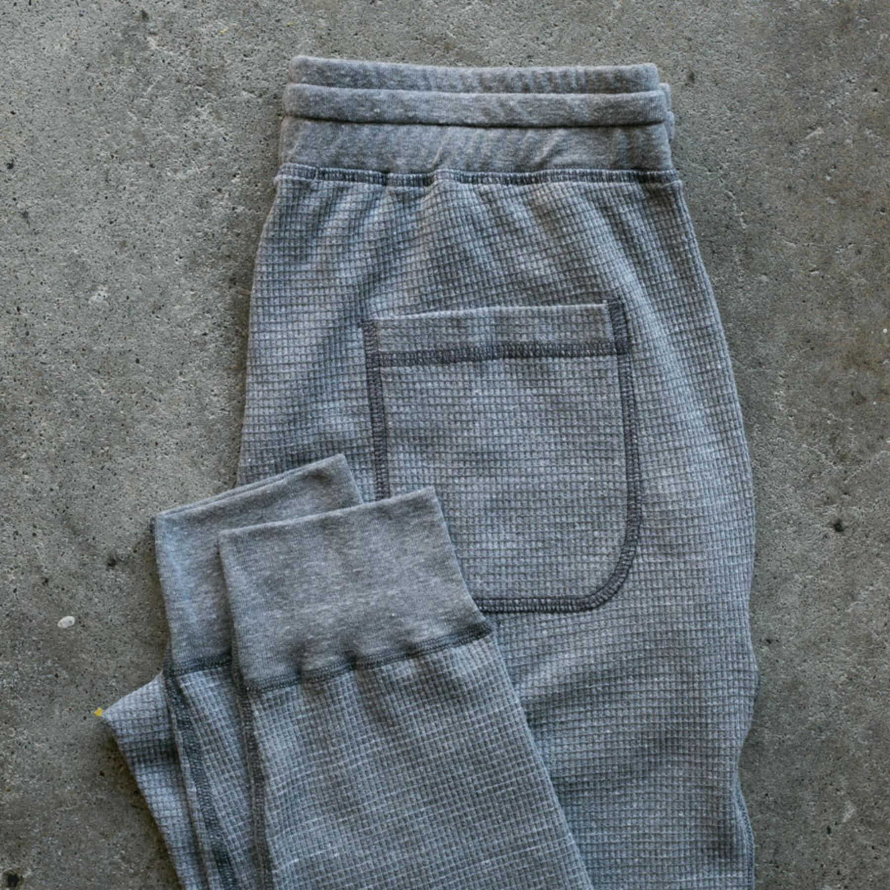 gustin waffle sweatpants - heather grey