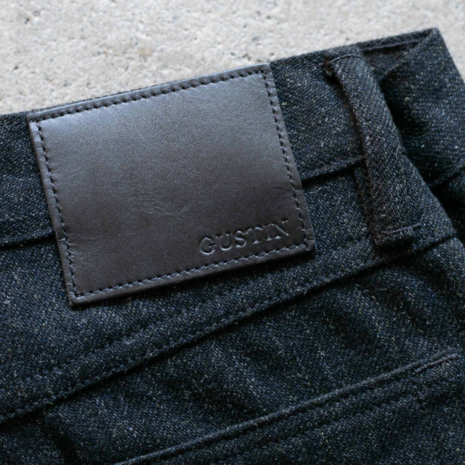 gustin #146 military wool serge - coal