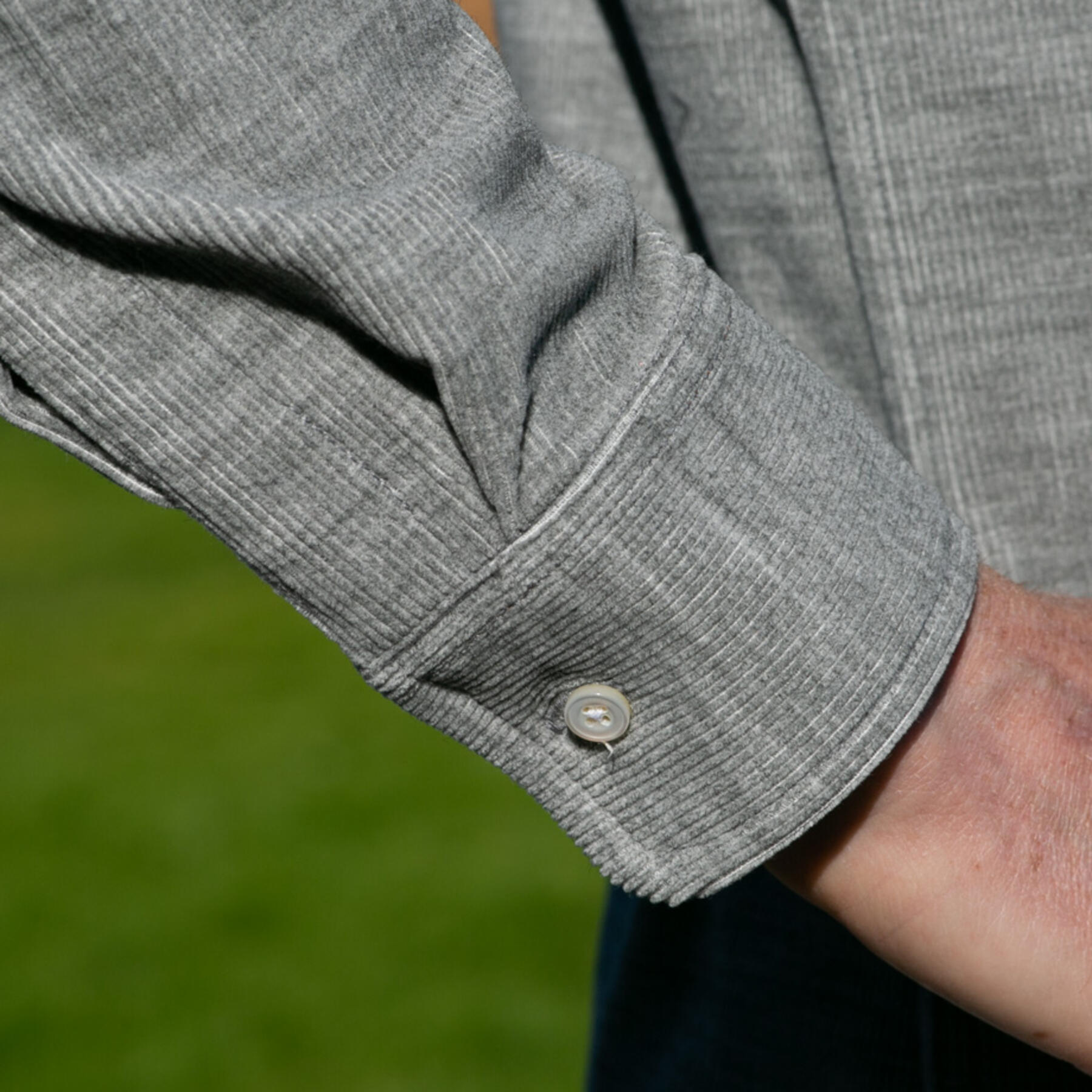 gustin #890 rugged corduroy shirt - concrete