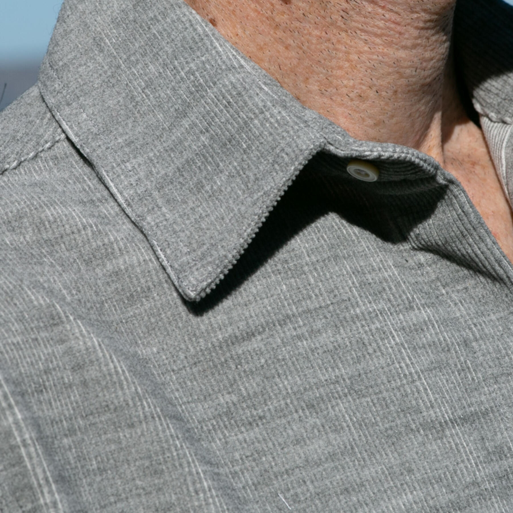 gustin #890 rugged corduroy shirt - concrete