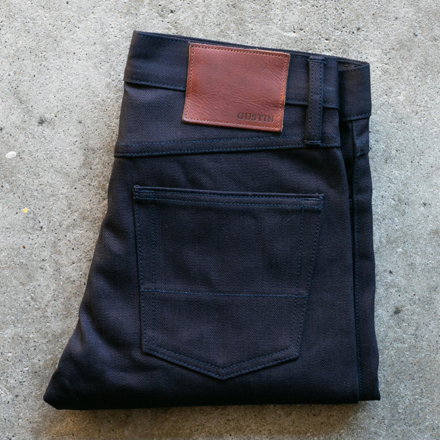 gustin #149 japan indigoxblack broken twill