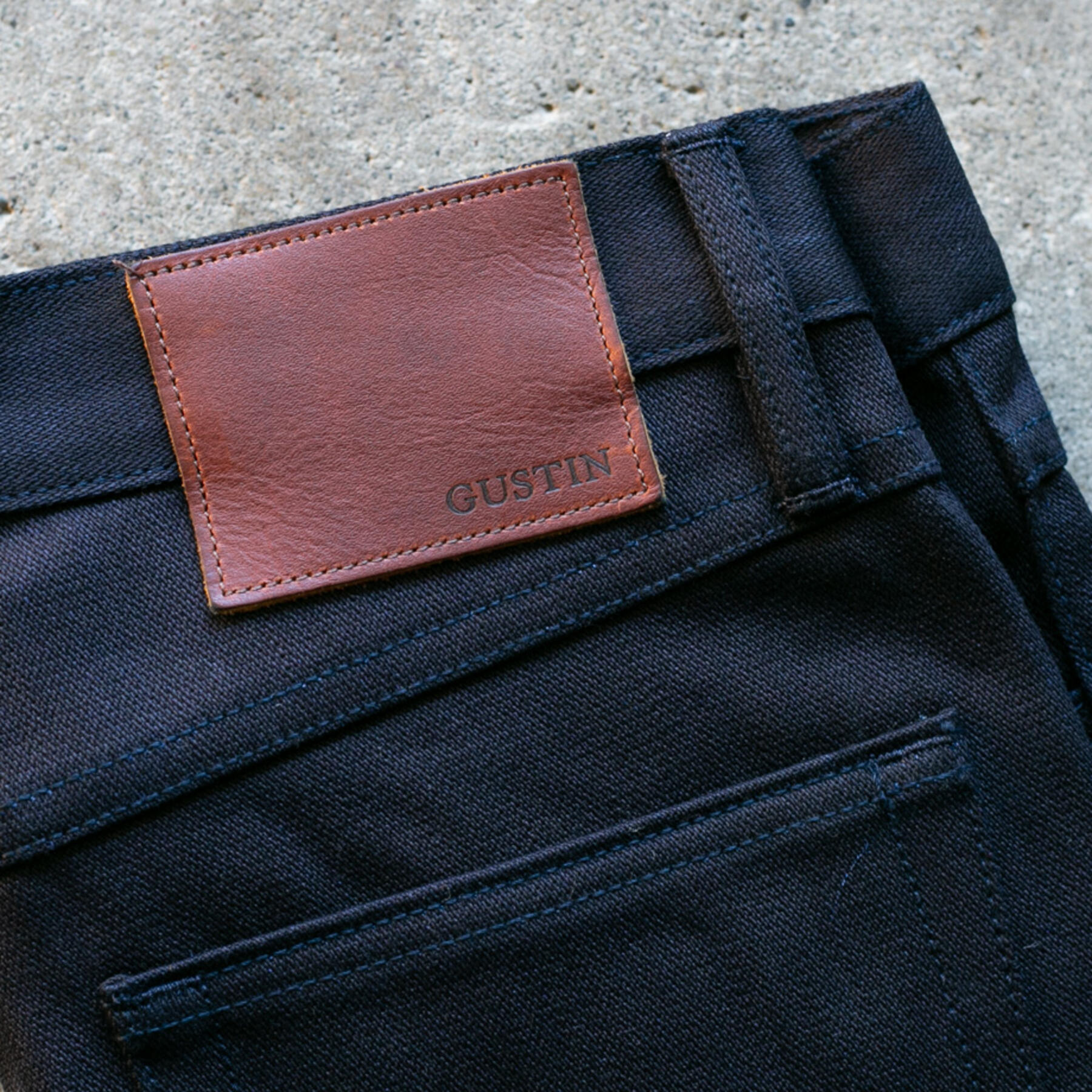 gustin #149 japan indigoxblack broken twill