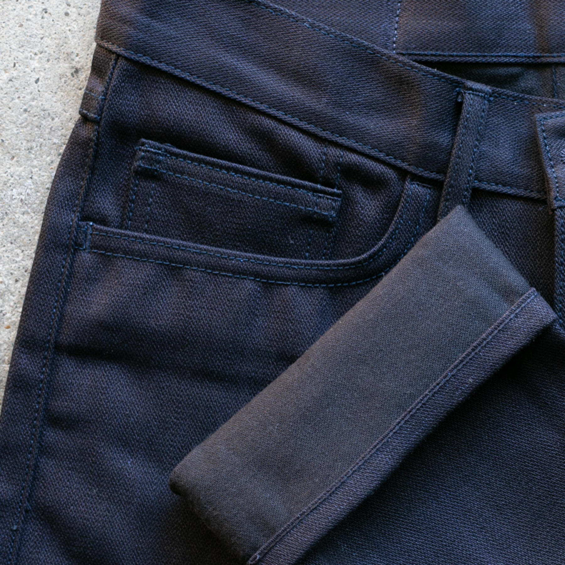 gustin #149 japan indigoxblack broken twill