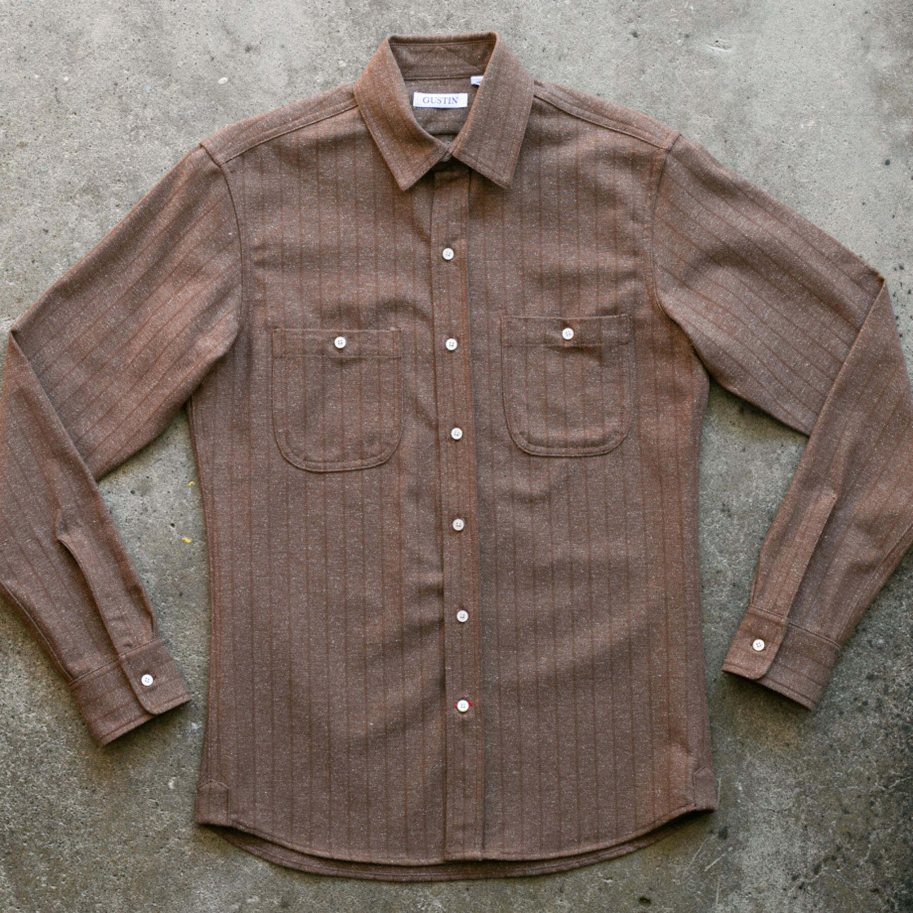 gustin #896 super heavy herringbone nep - brown