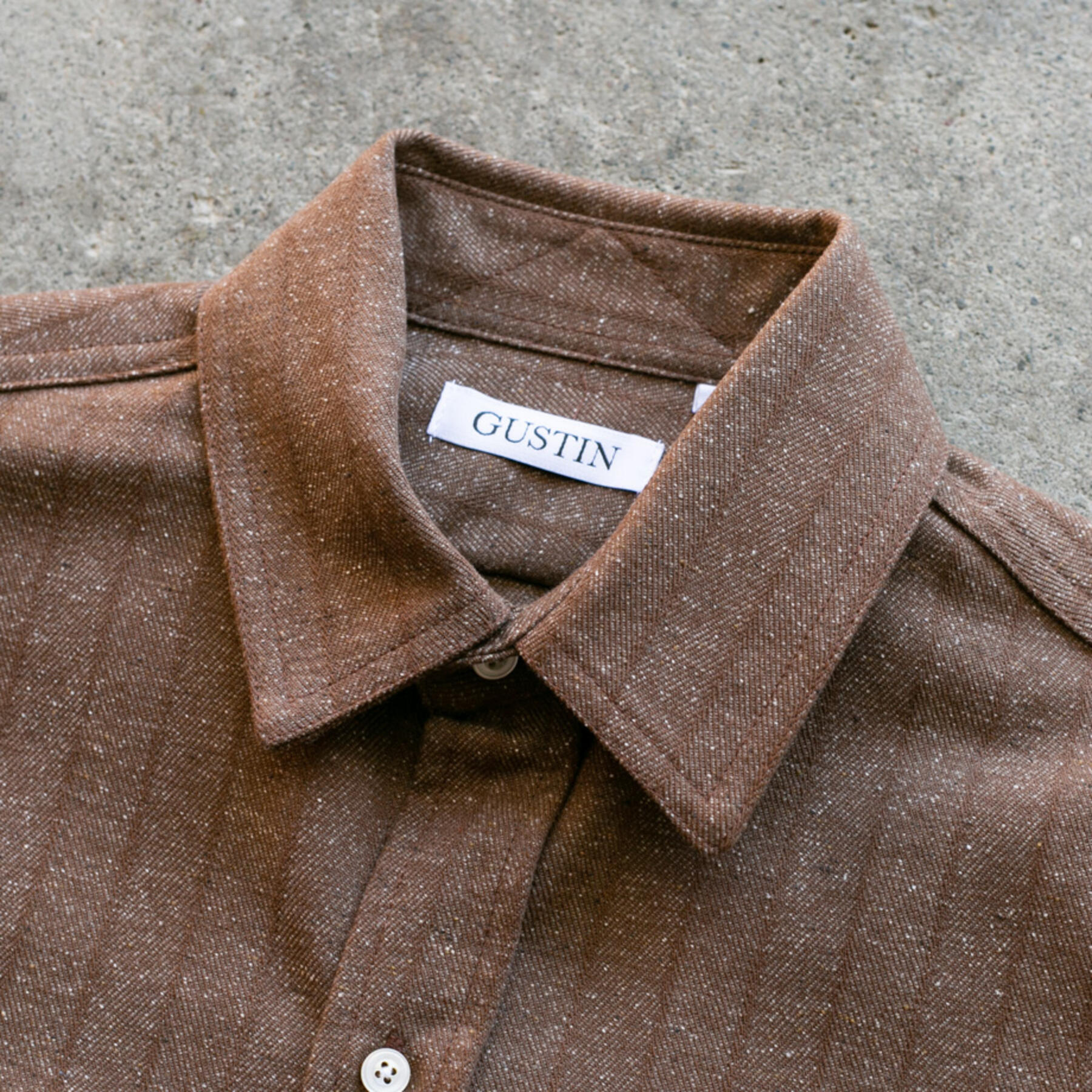 gustin #896 super heavy herringbone nep - brown