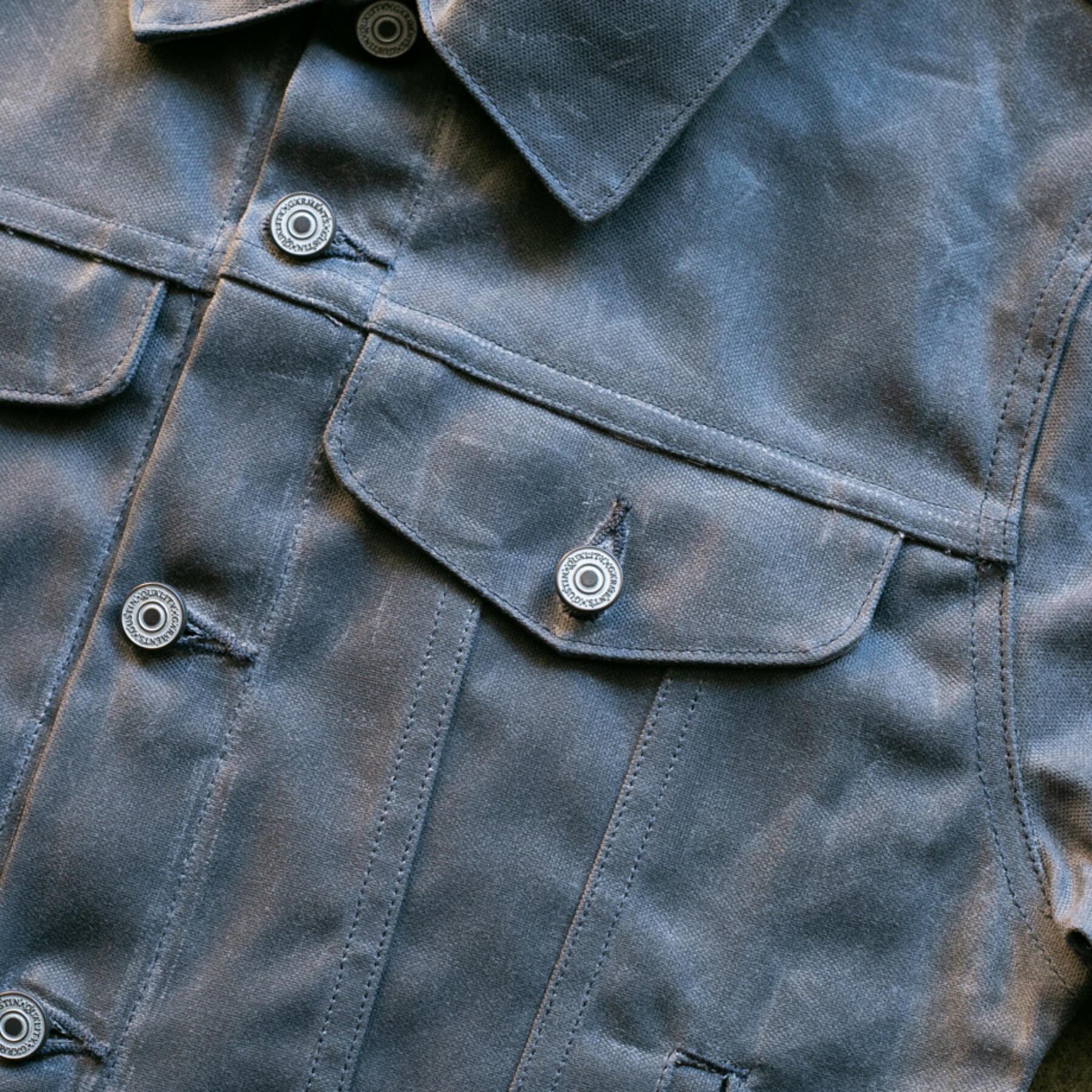 gustin cordura® waxed trucker jacket - titanium
