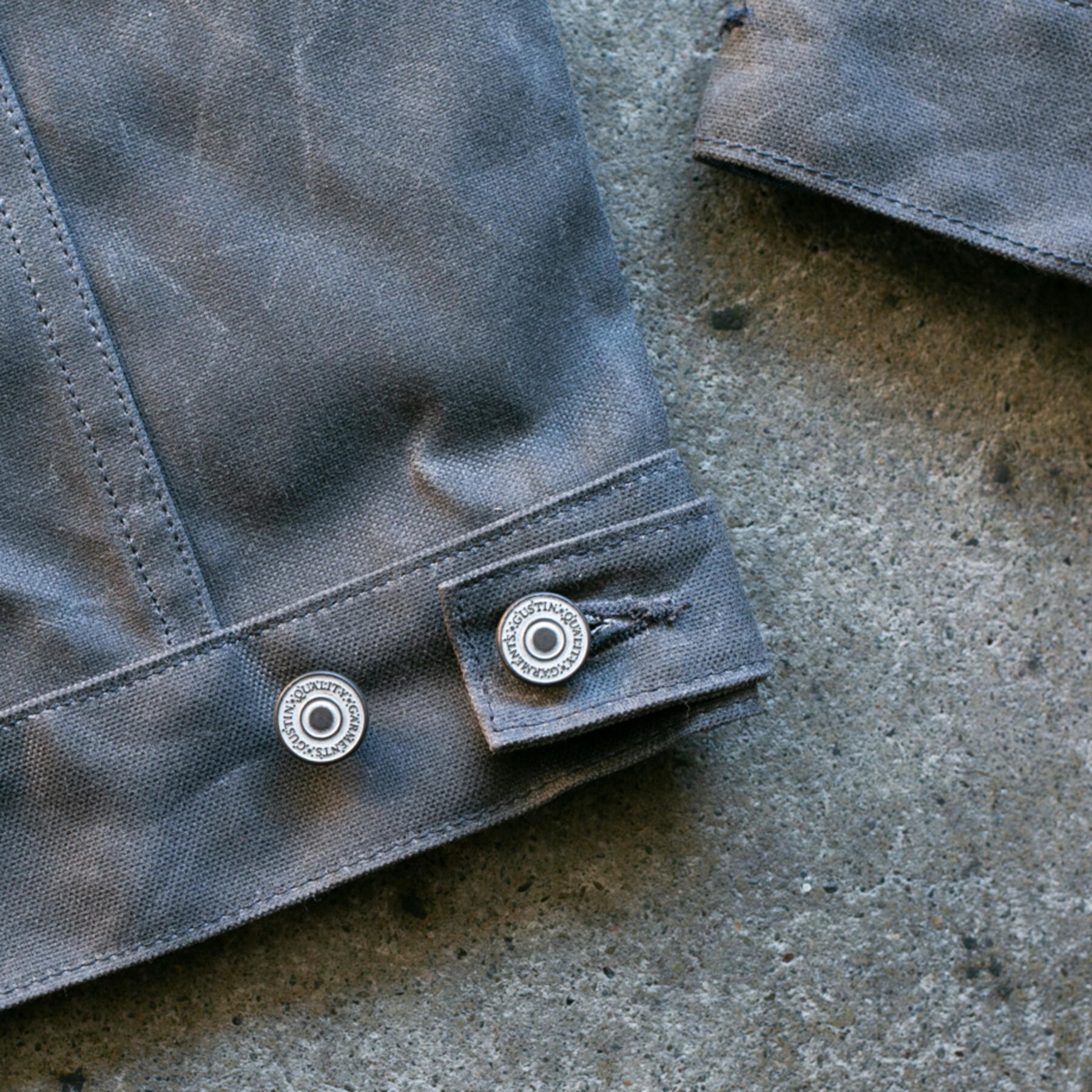 gustin cordura® waxed trucker jacket - titanium