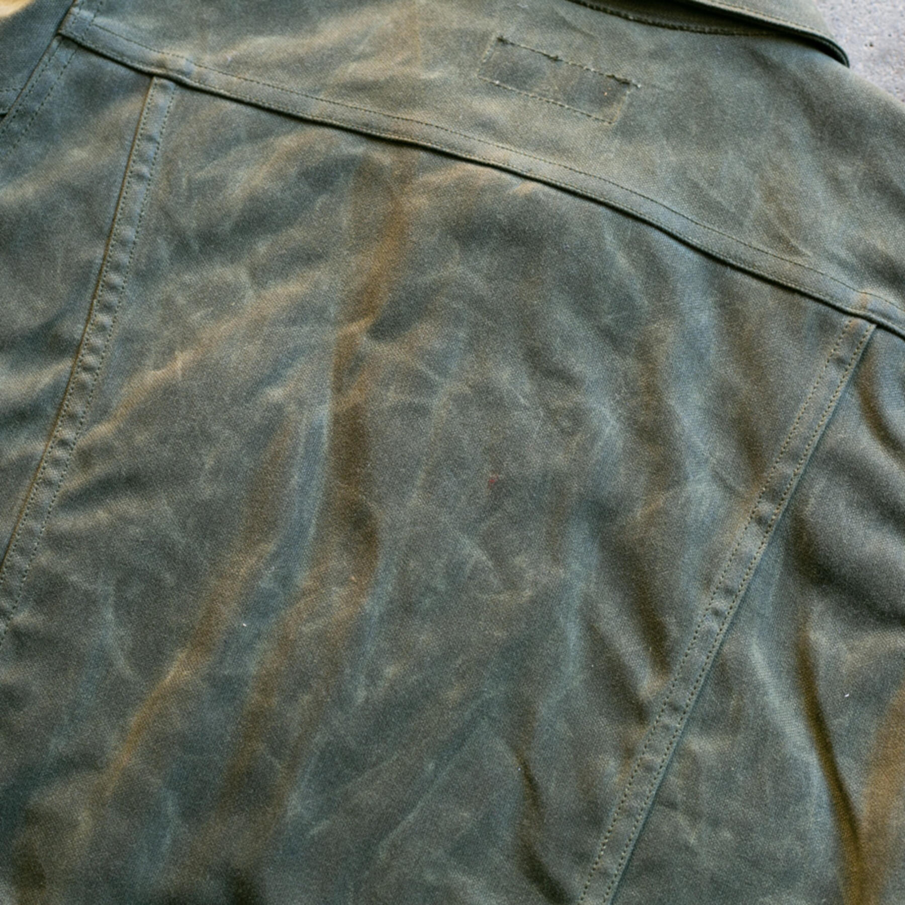 gustin cordura® waxed trucker jacket - army