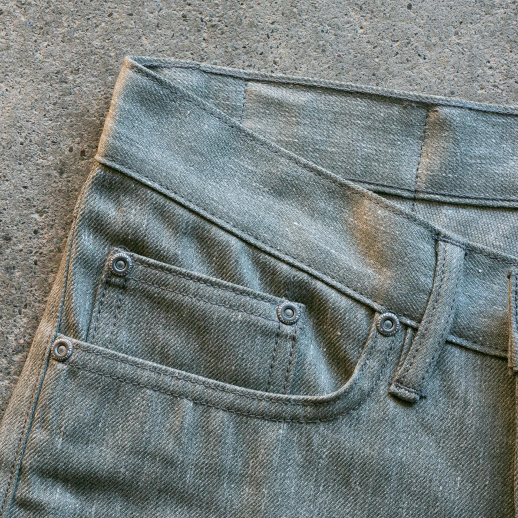 gustin #520 heather green grey selvedge