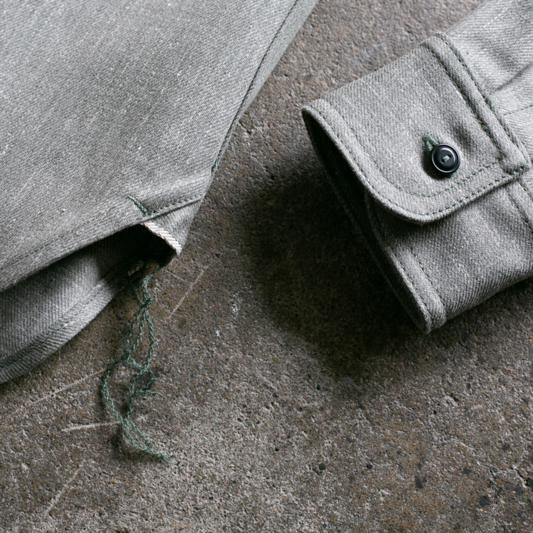 gustin #103 heather putty selvedge workshirt
