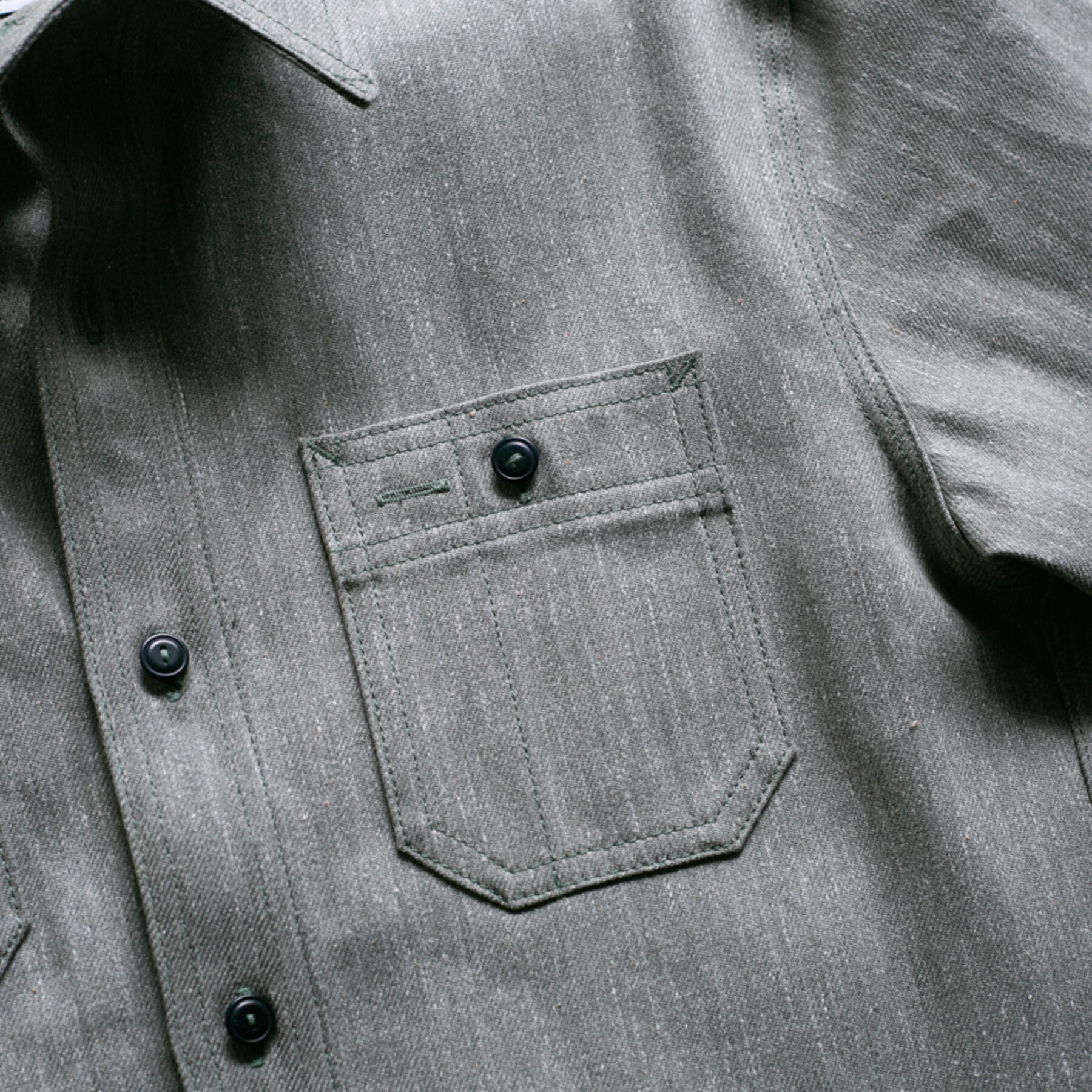 gustin #103 heather putty selvedge workshirt