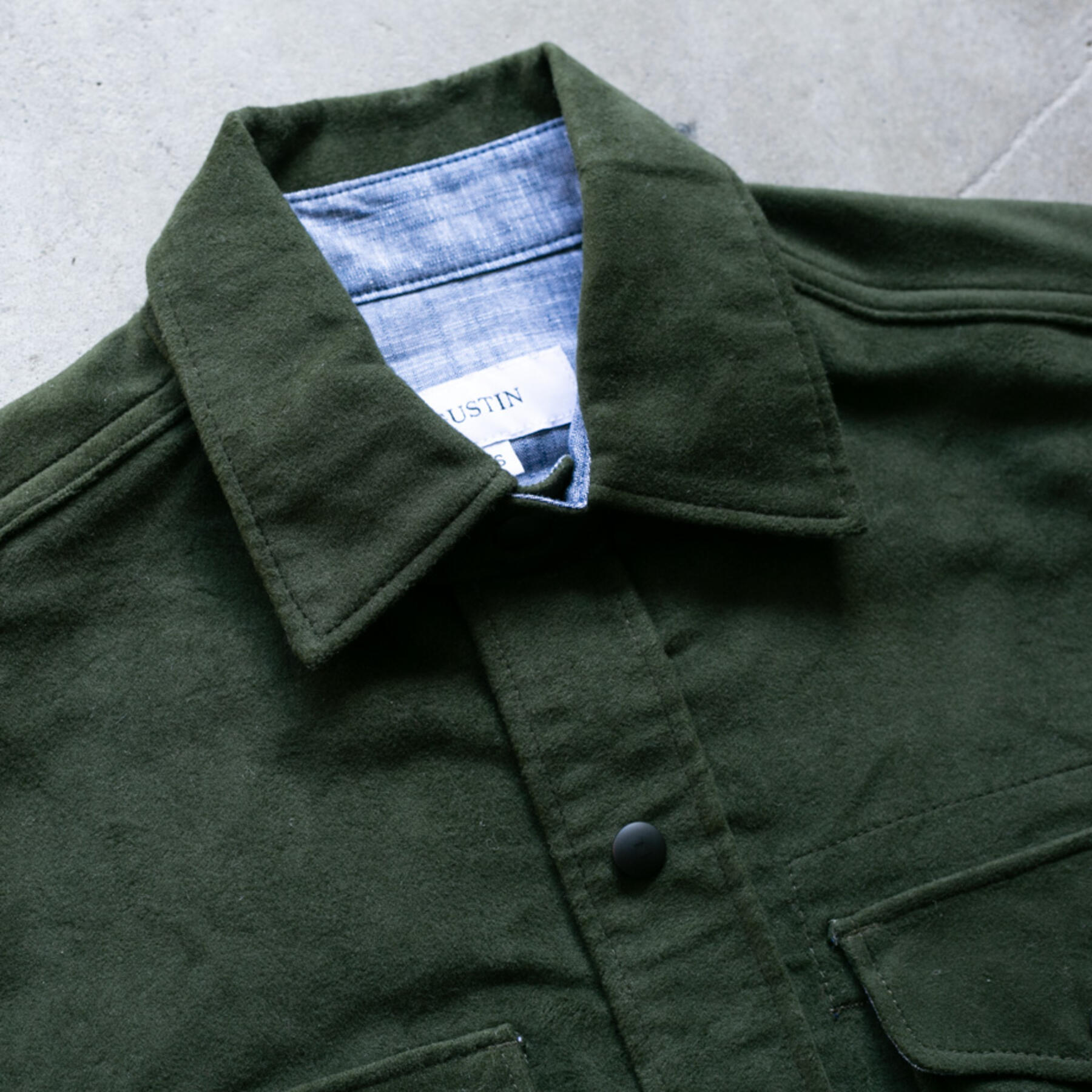 gustin #24 british felt moleskin cpo - olive