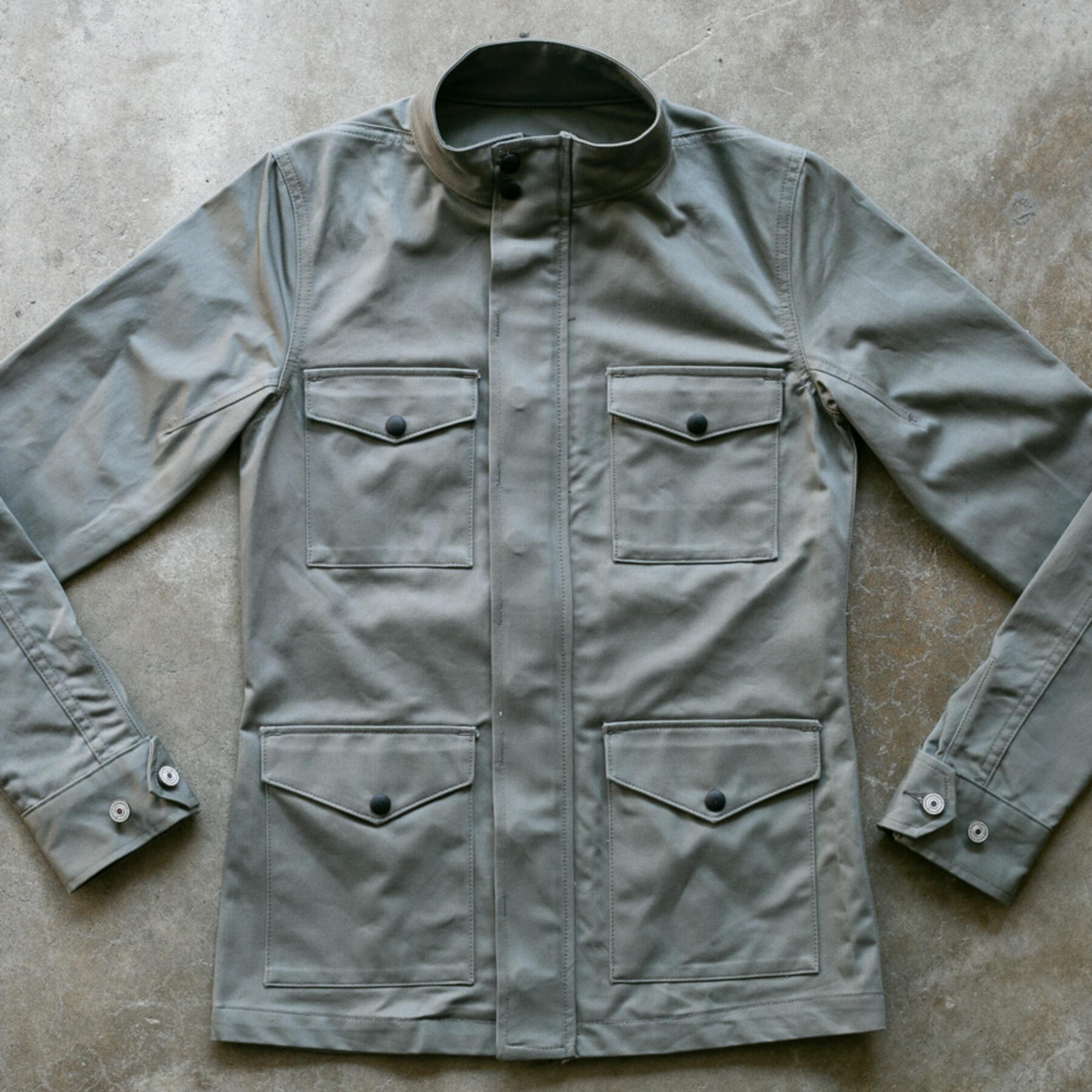 gustin m65 repro sateen field jacket - green grey