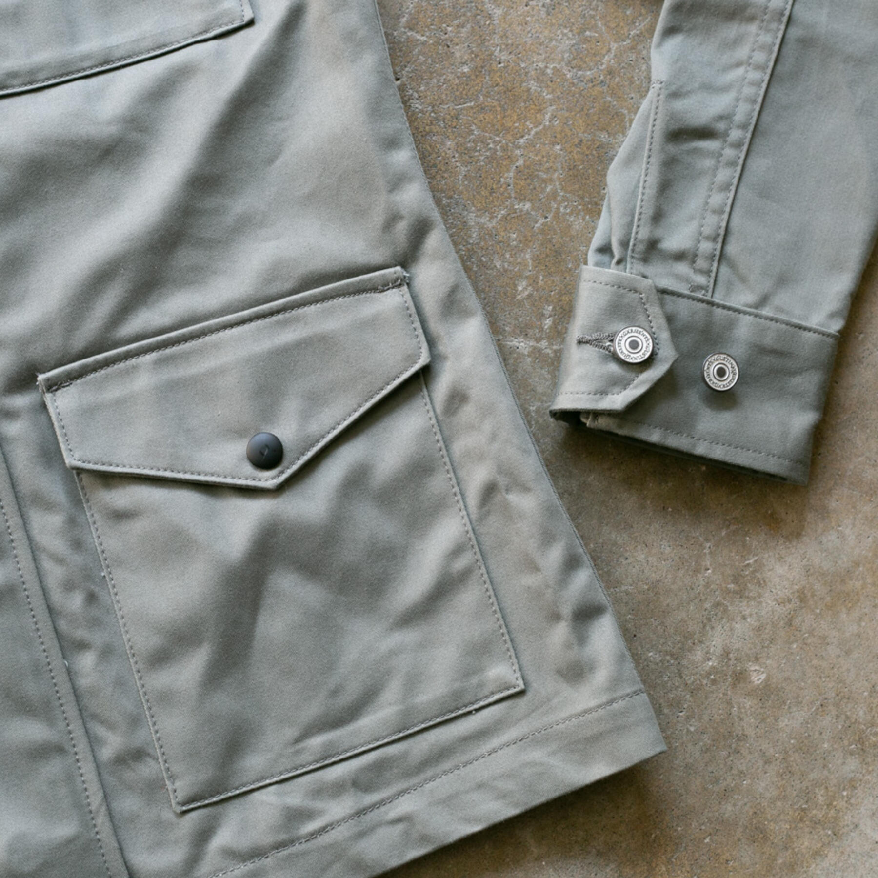 gustin m65 repro sateen field jacket - green grey