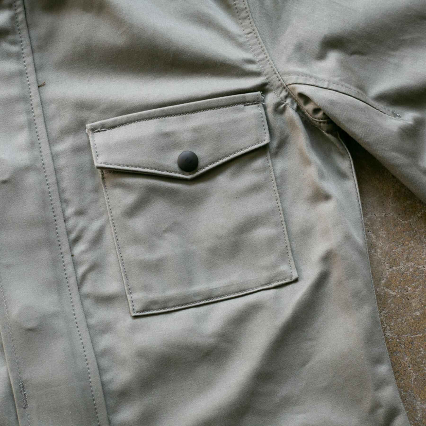 gustin m65 repro sateen field jacket - green grey