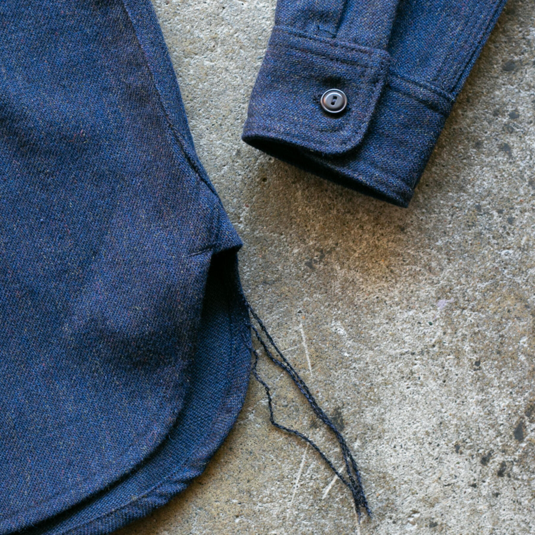 gustin #106 military wool serge workshirt - antique navy