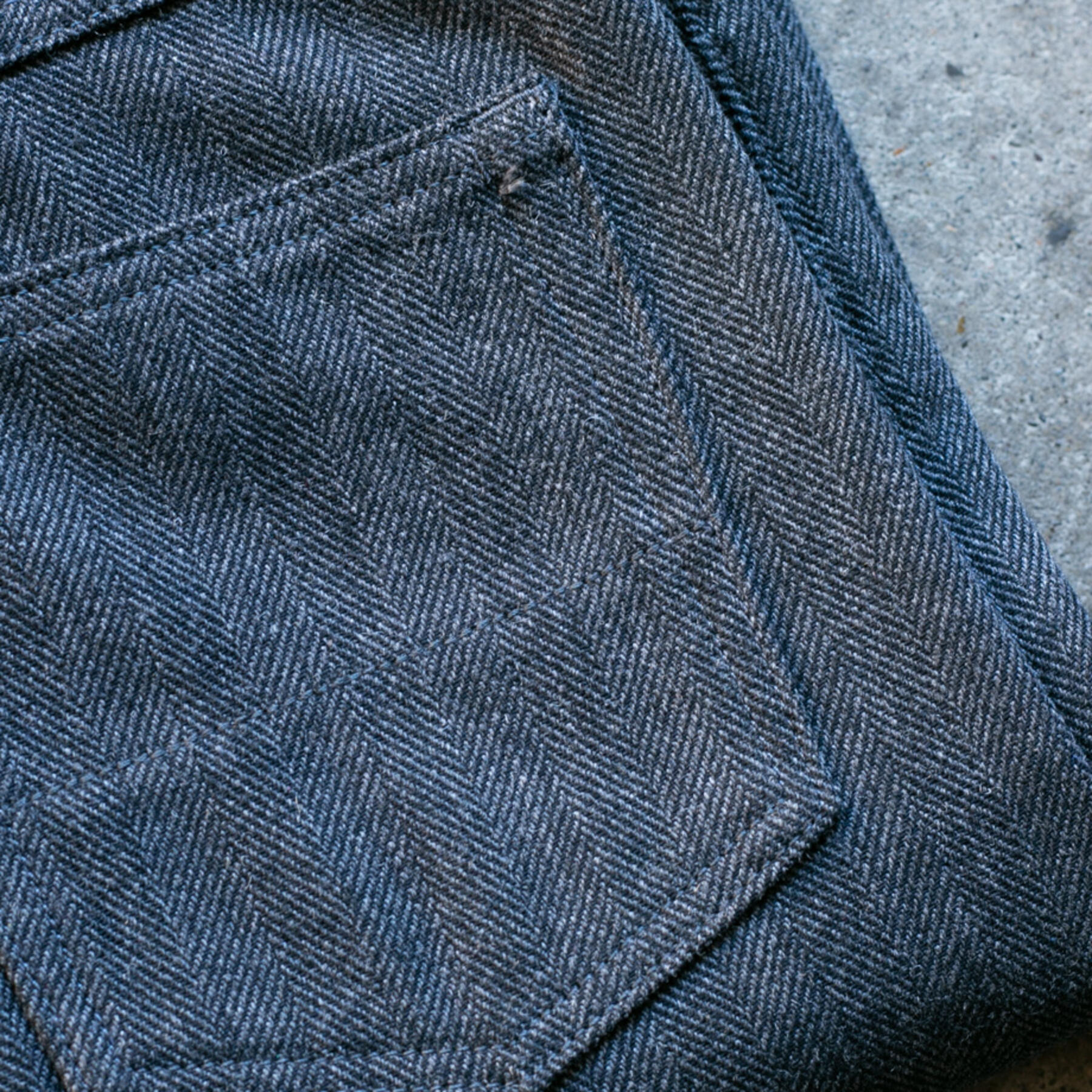 gustin #152 classic herringbone 5 pocket - charcoalxblack