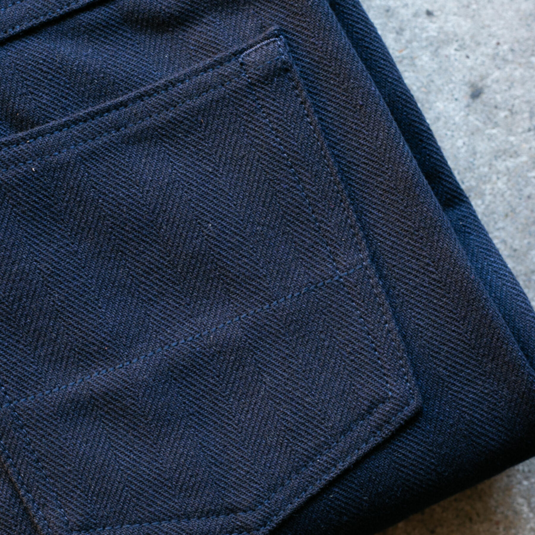 gustin #155 classic herringbone 5 pocket - navy