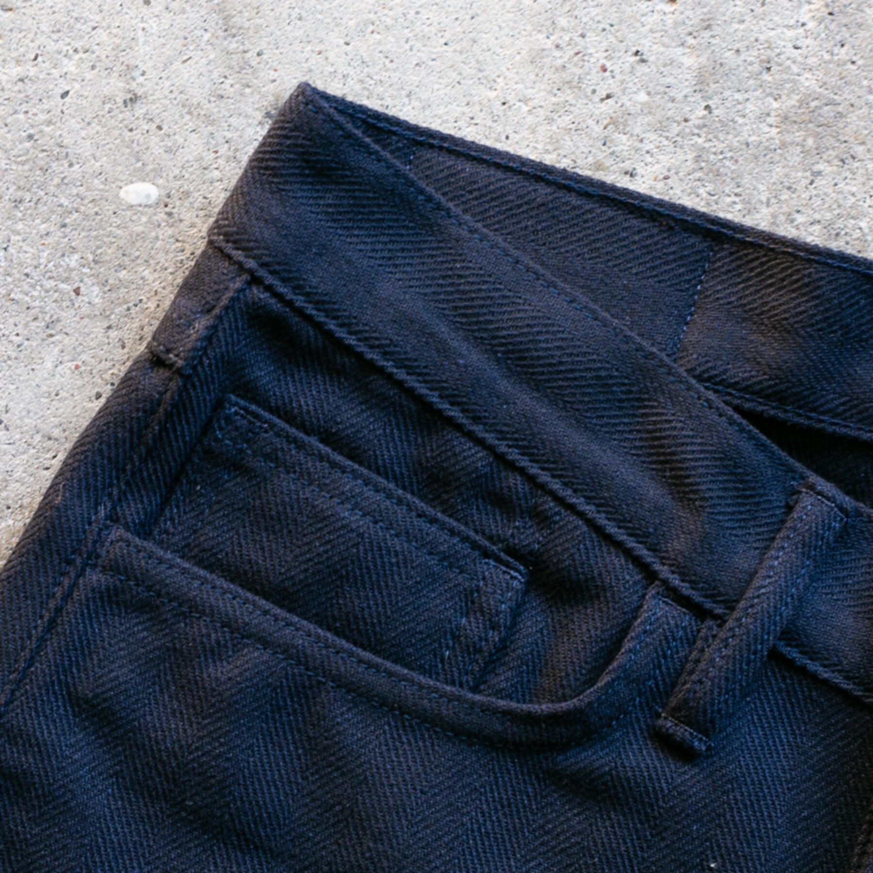 gustin #155 classic herringbone 5 pocket - navy