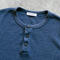 gustin waffle henley 2 pack (vintage blue, cream)