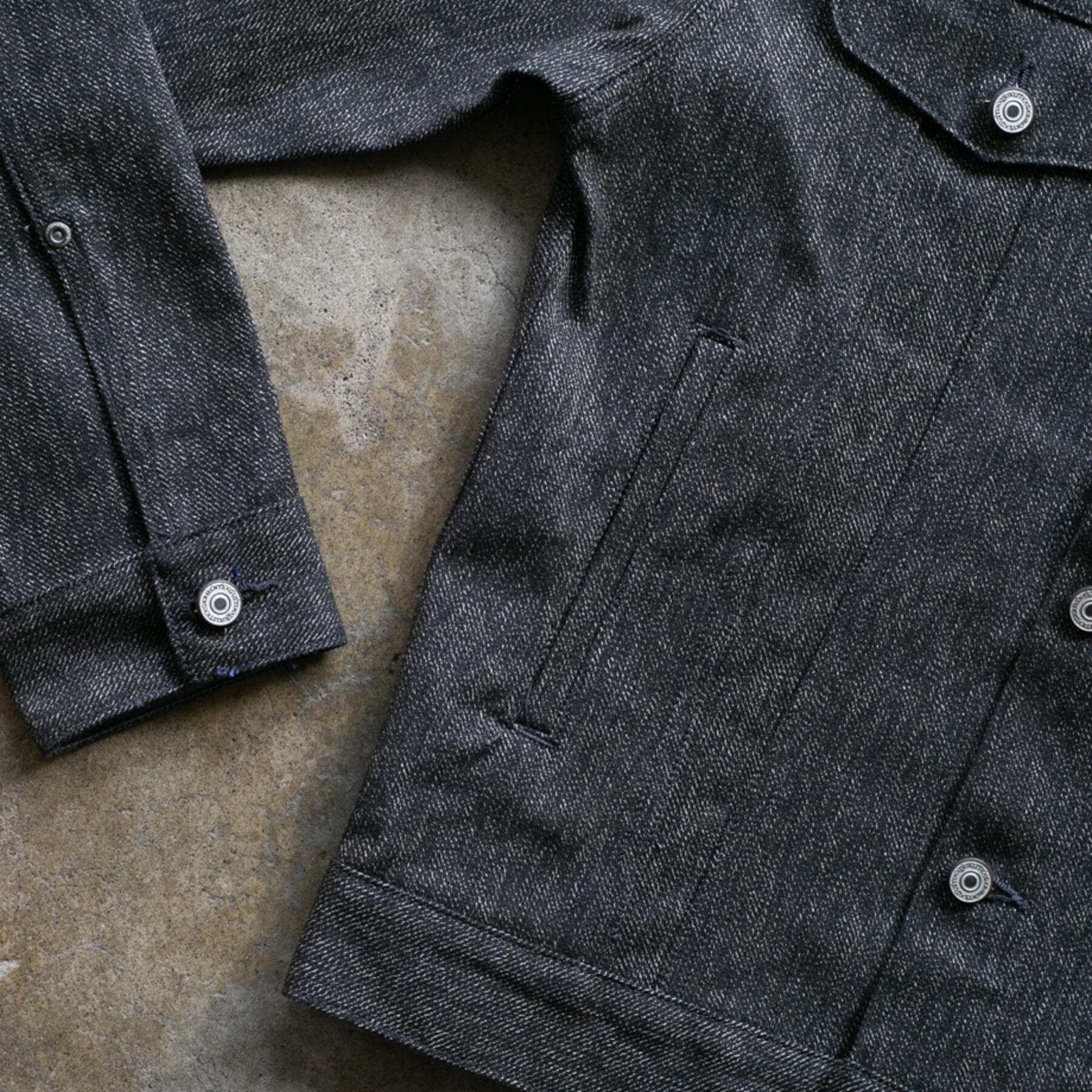 gustin black heather trucker jacket