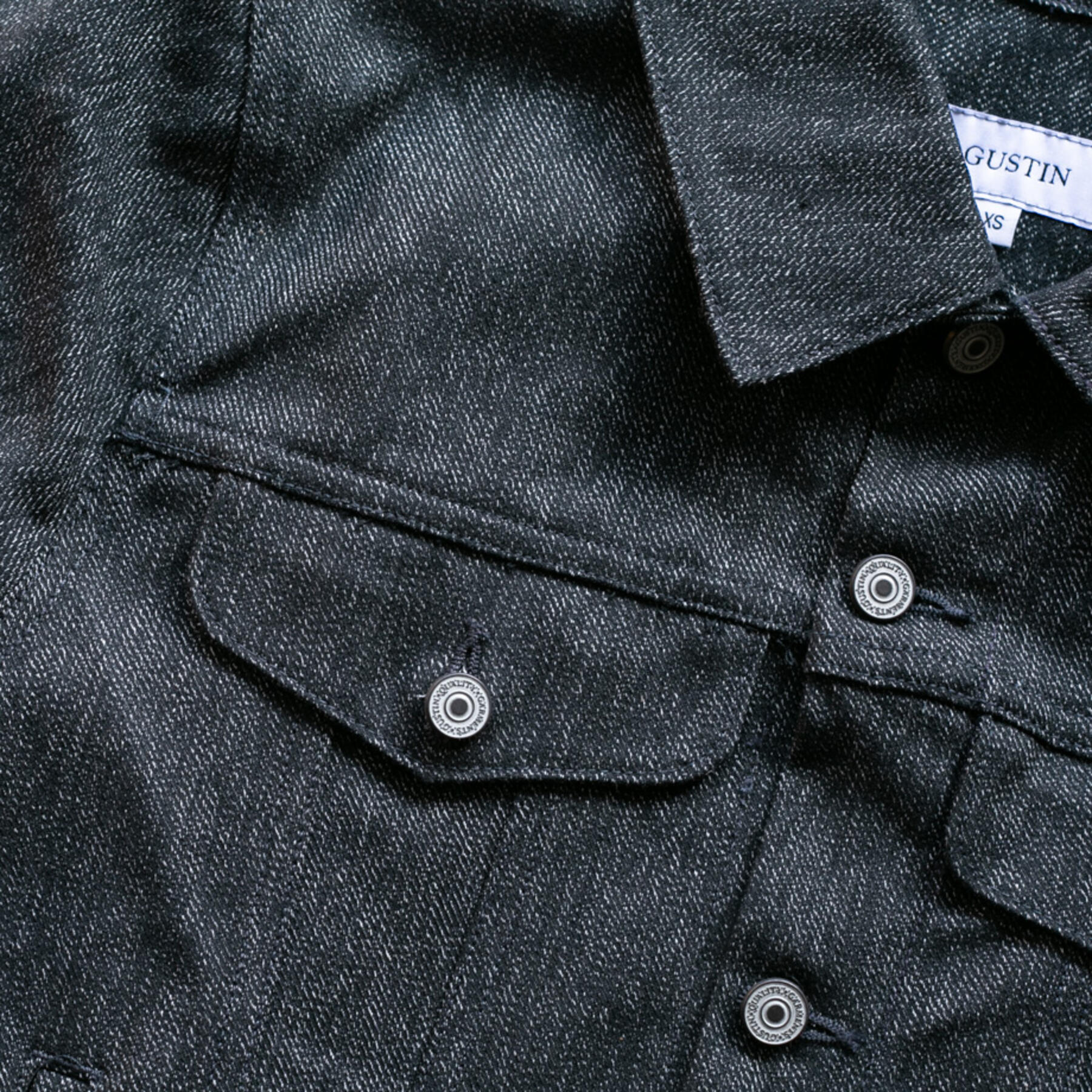 gustin black heather trucker jacket