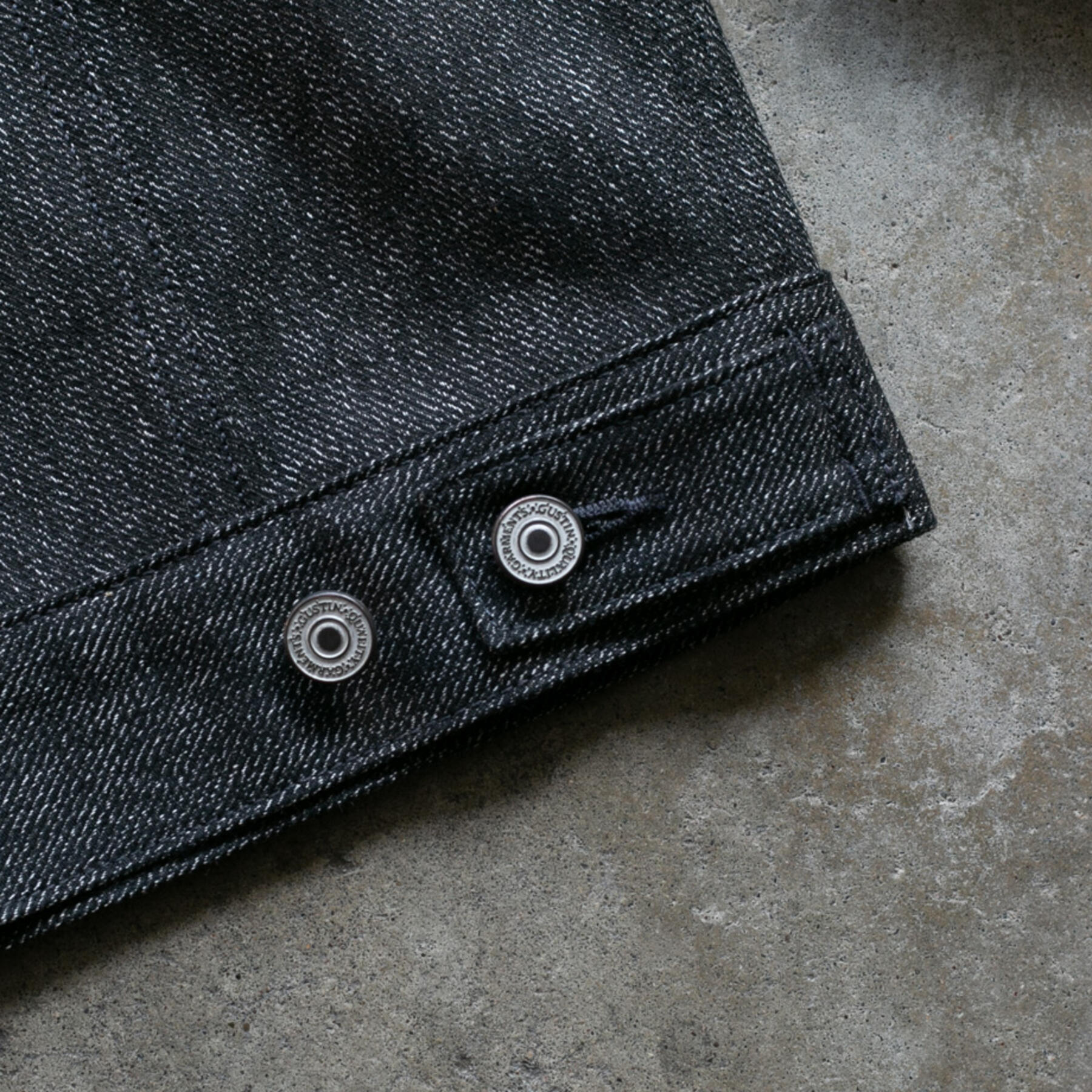 gustin black heather trucker jacket