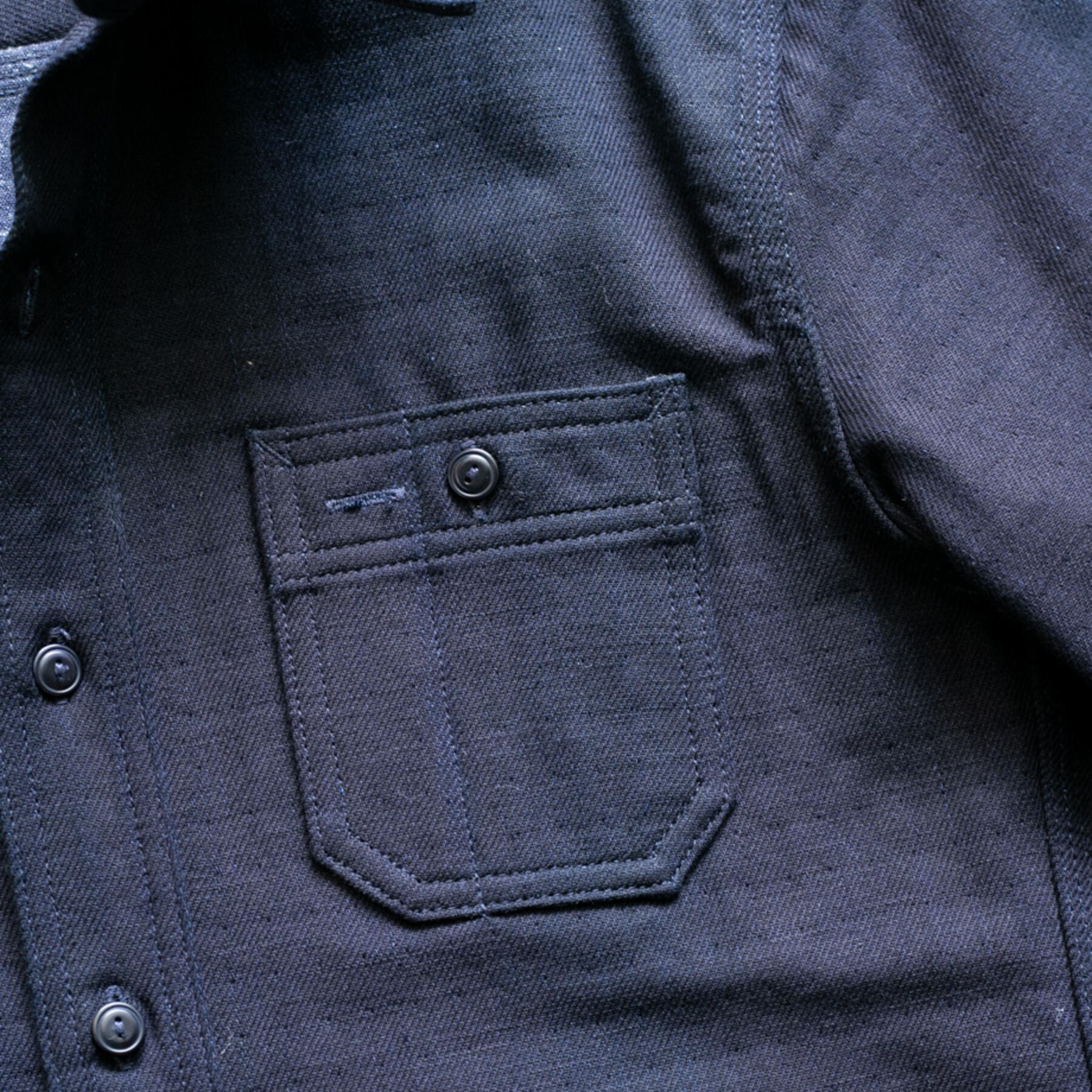 gustin #107 indigo x slub chambray workshirt
