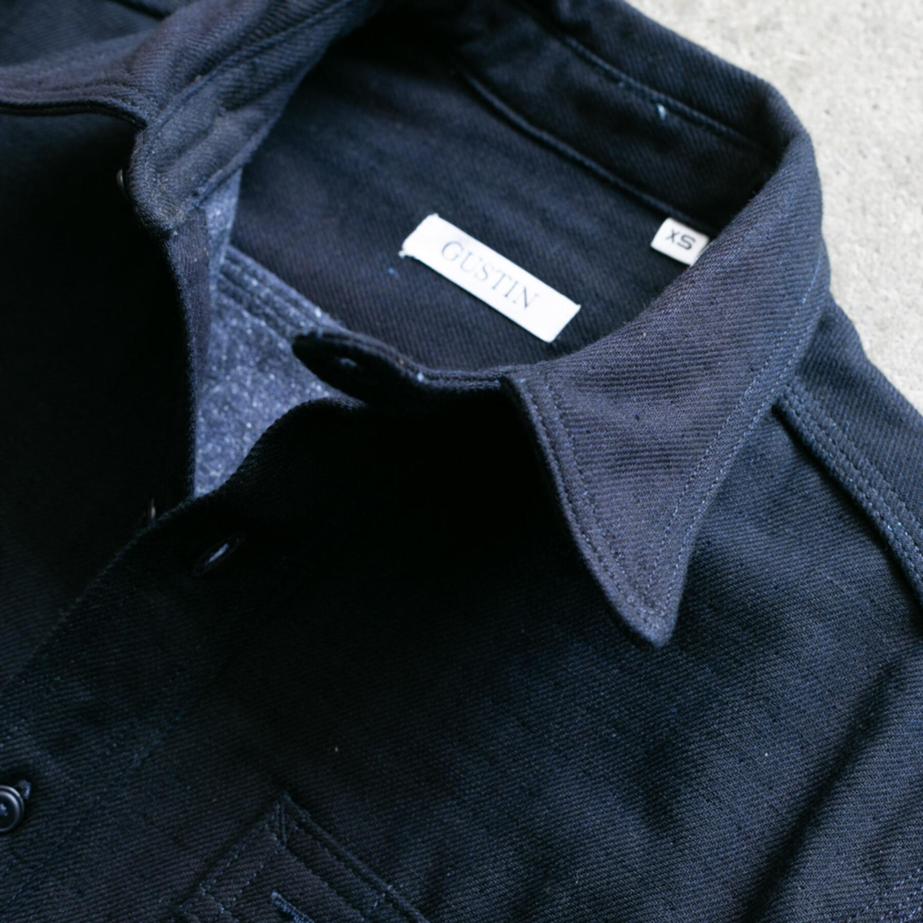 gustin #107 indigo x slub chambray workshirt