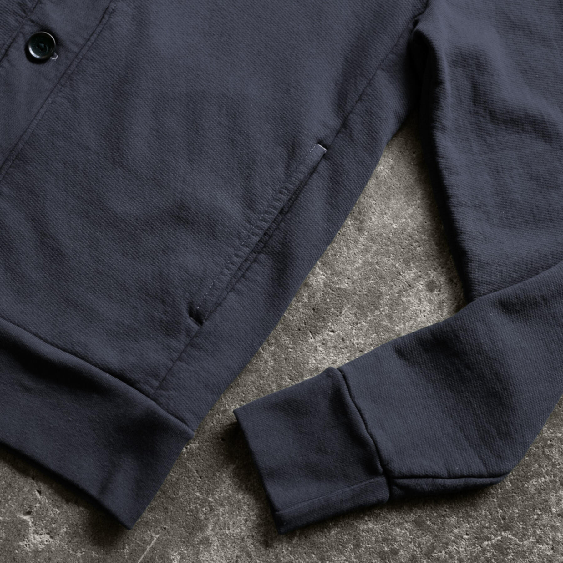 gustin french terry cardigan - gunmetal