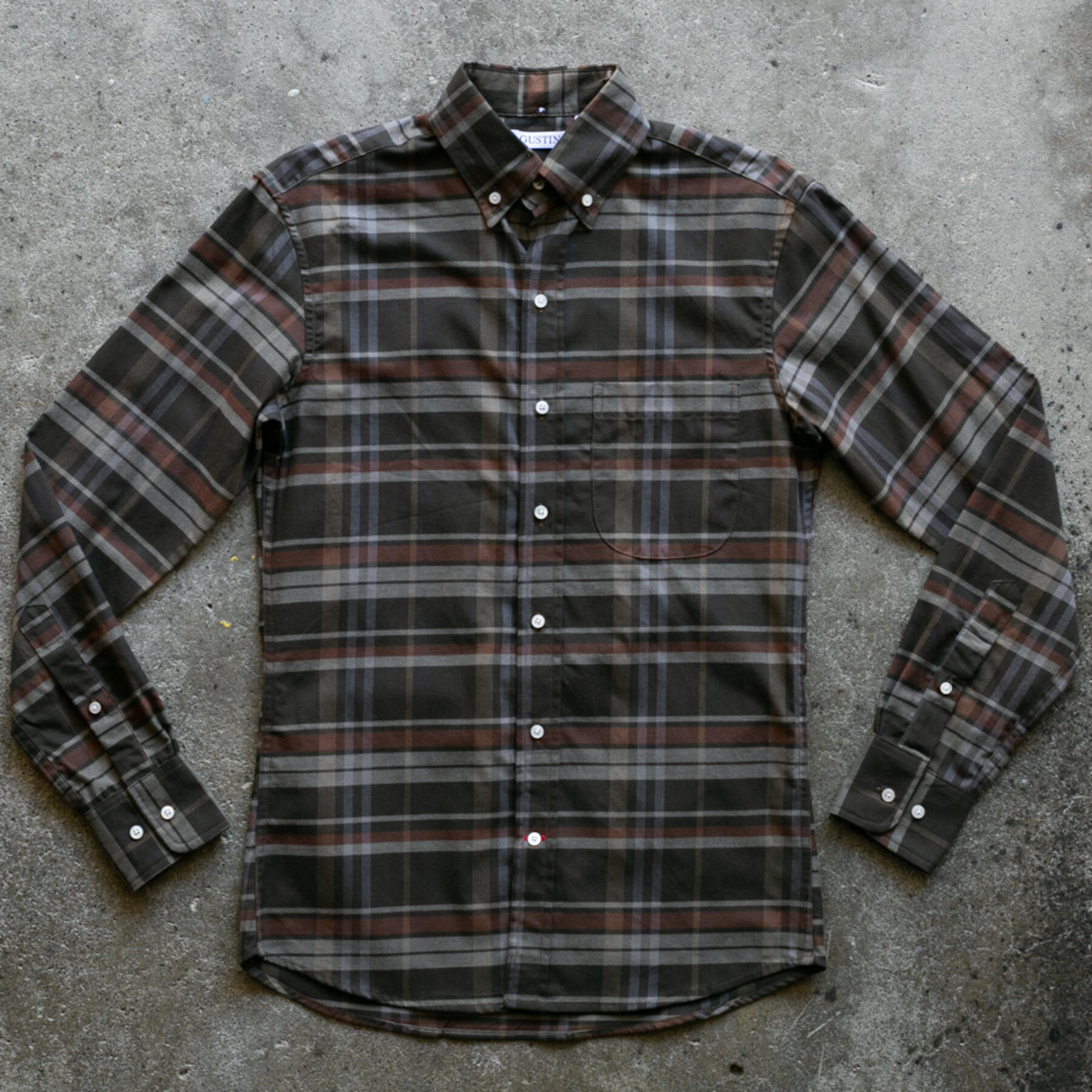 gustin #904 coffee cream plaid
