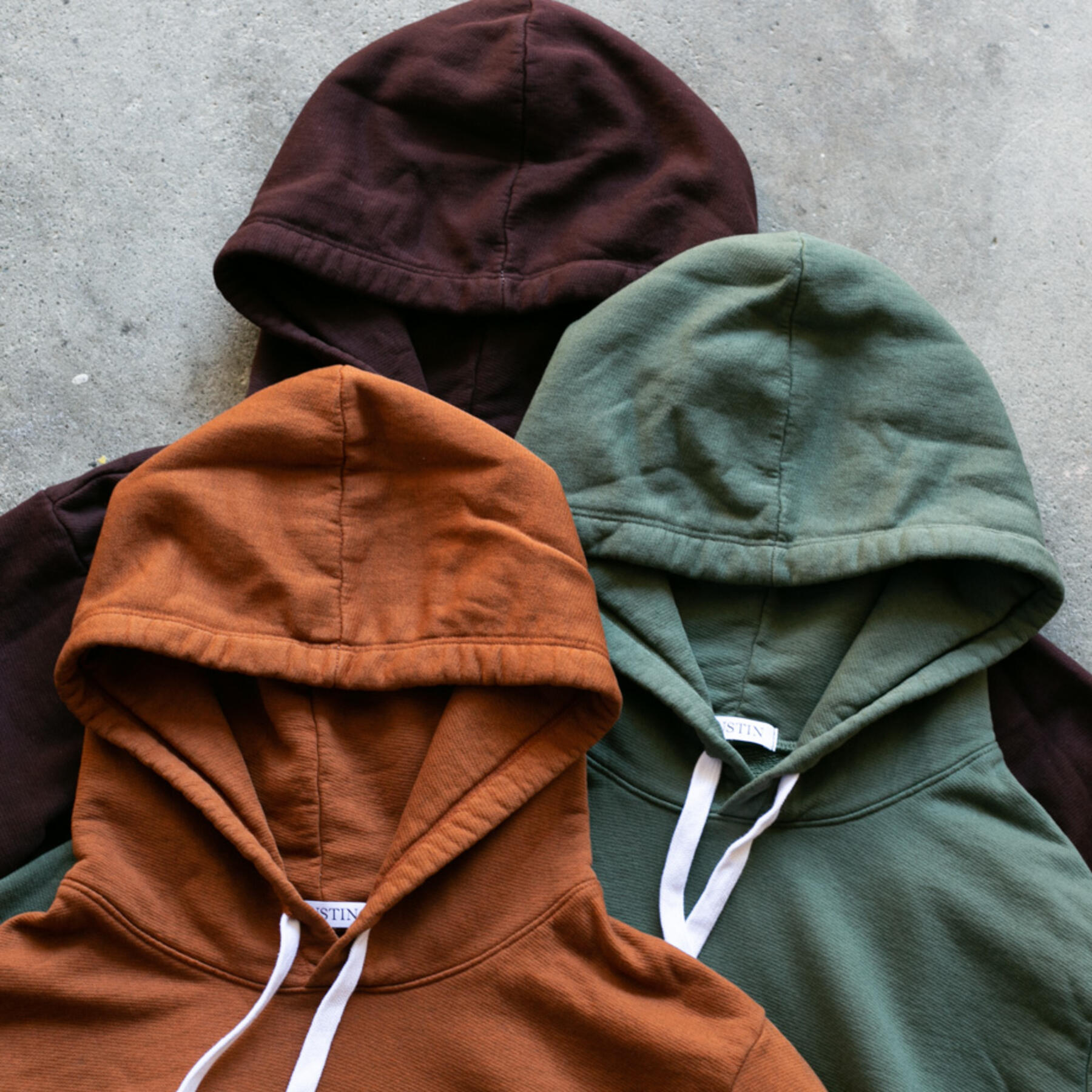 gustin french terry pullover 3 pack (oxblood, eucalyptus, burnt orange)
